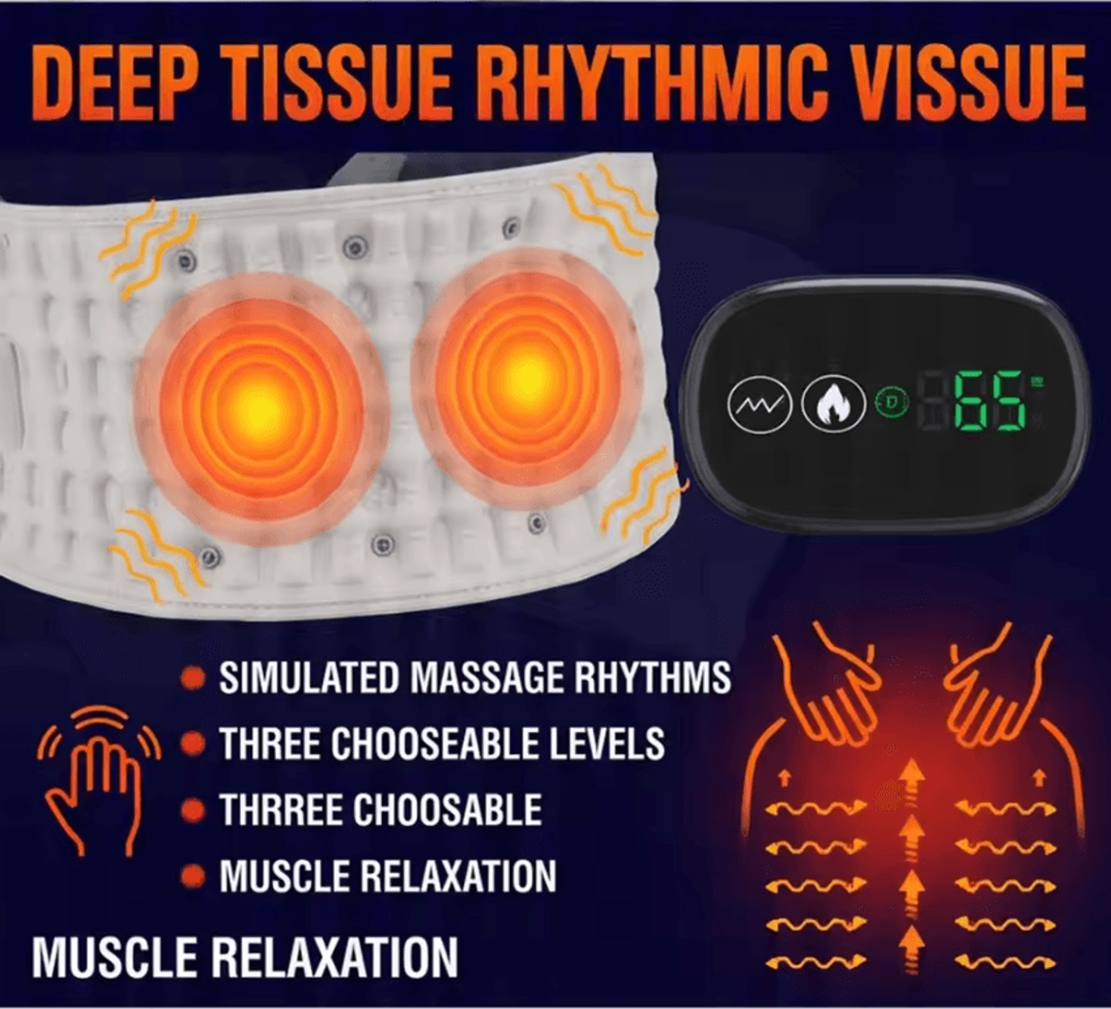 Cordless Inflatable Lumbar Support Belt With Heat  Vibration  Lumbar Decompression Belt With Air Pu 1