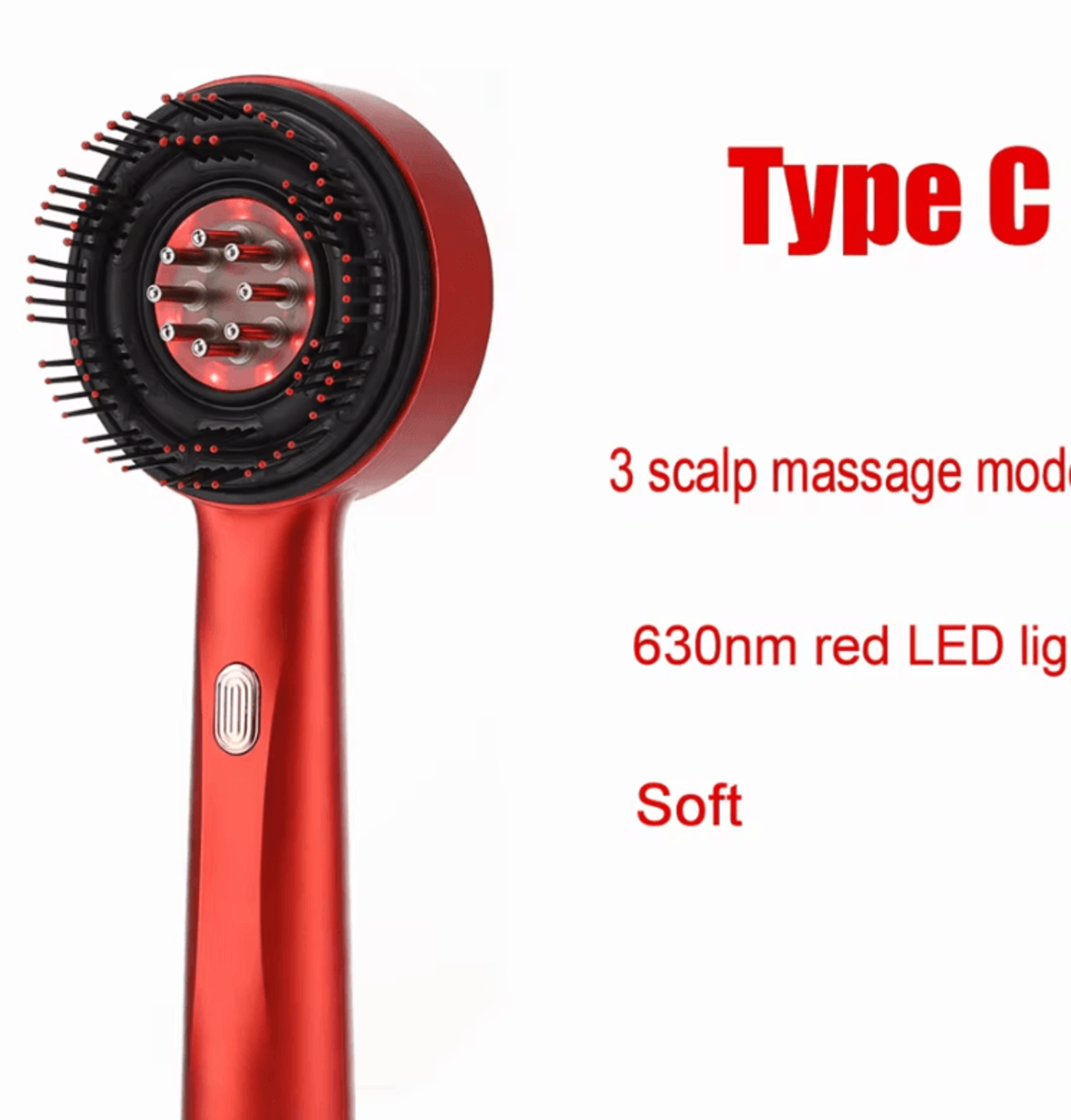 Electric Scalp Massage Comb With 660nm Red Light  Hair Growth Comb With Scalp Massage  Oil Applicat 4