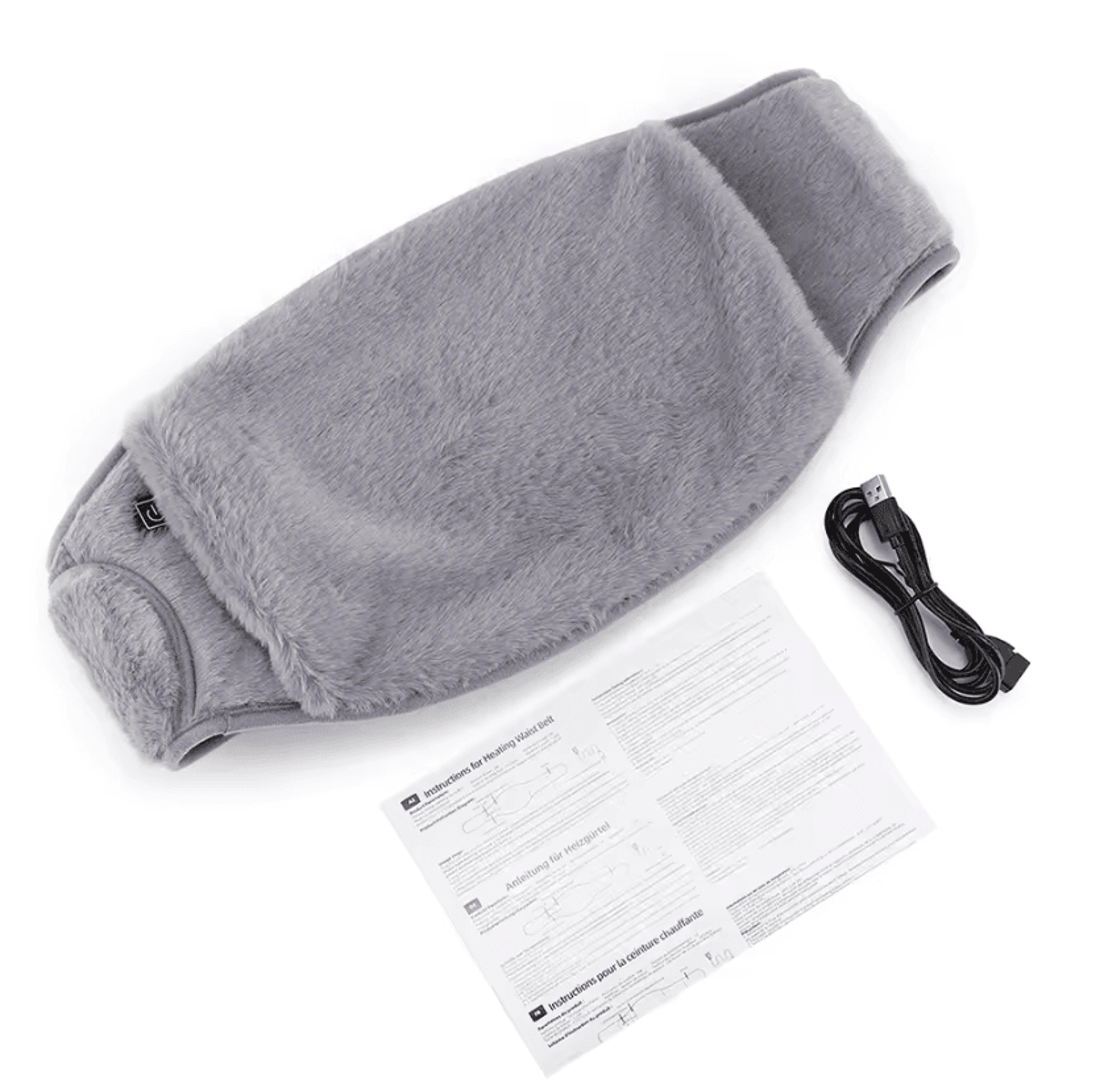 Cordless Electric Heating Waist Belt  Adjustable Heating Pad Wrap With 3 Temperature Levels For Eve 5