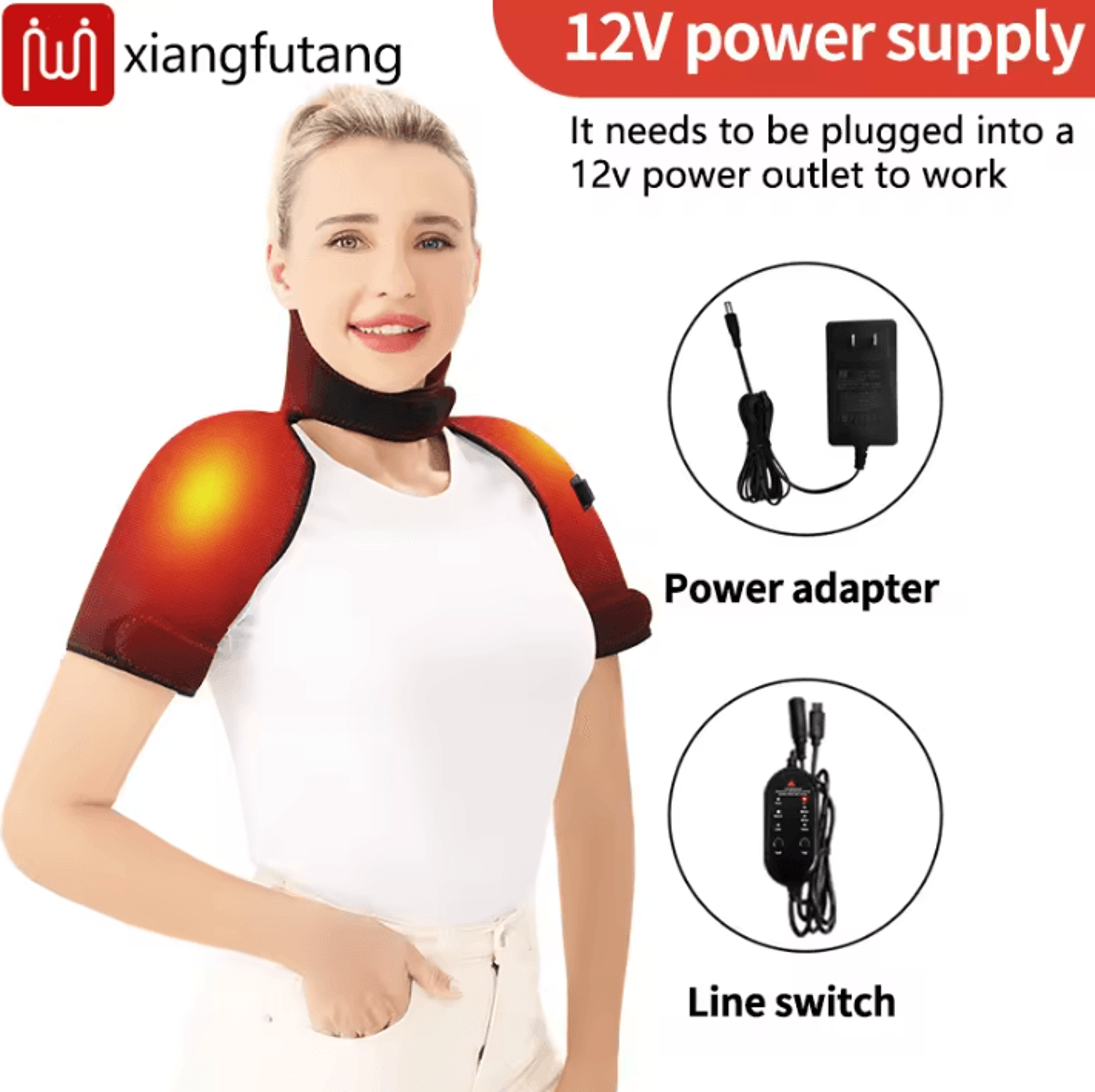 Shoulder  Neck Heating Pad  Electric Heated Neck Wrap With 3 Heat Levels For Soothing Warmth  Every 1