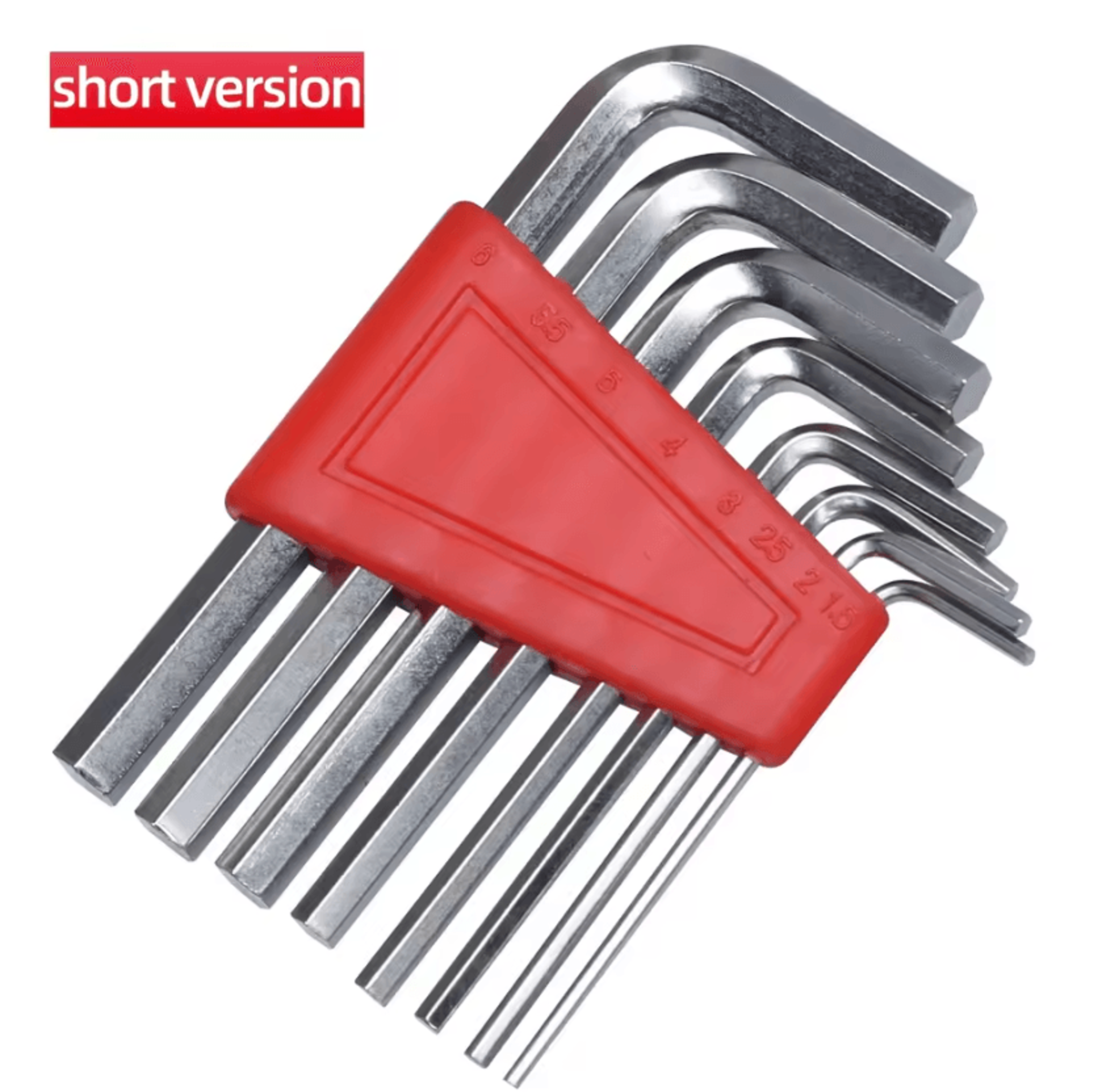 8Piece Short Arm Allen Wrench Set Metric  Inch Hex Key Tool Kit 5