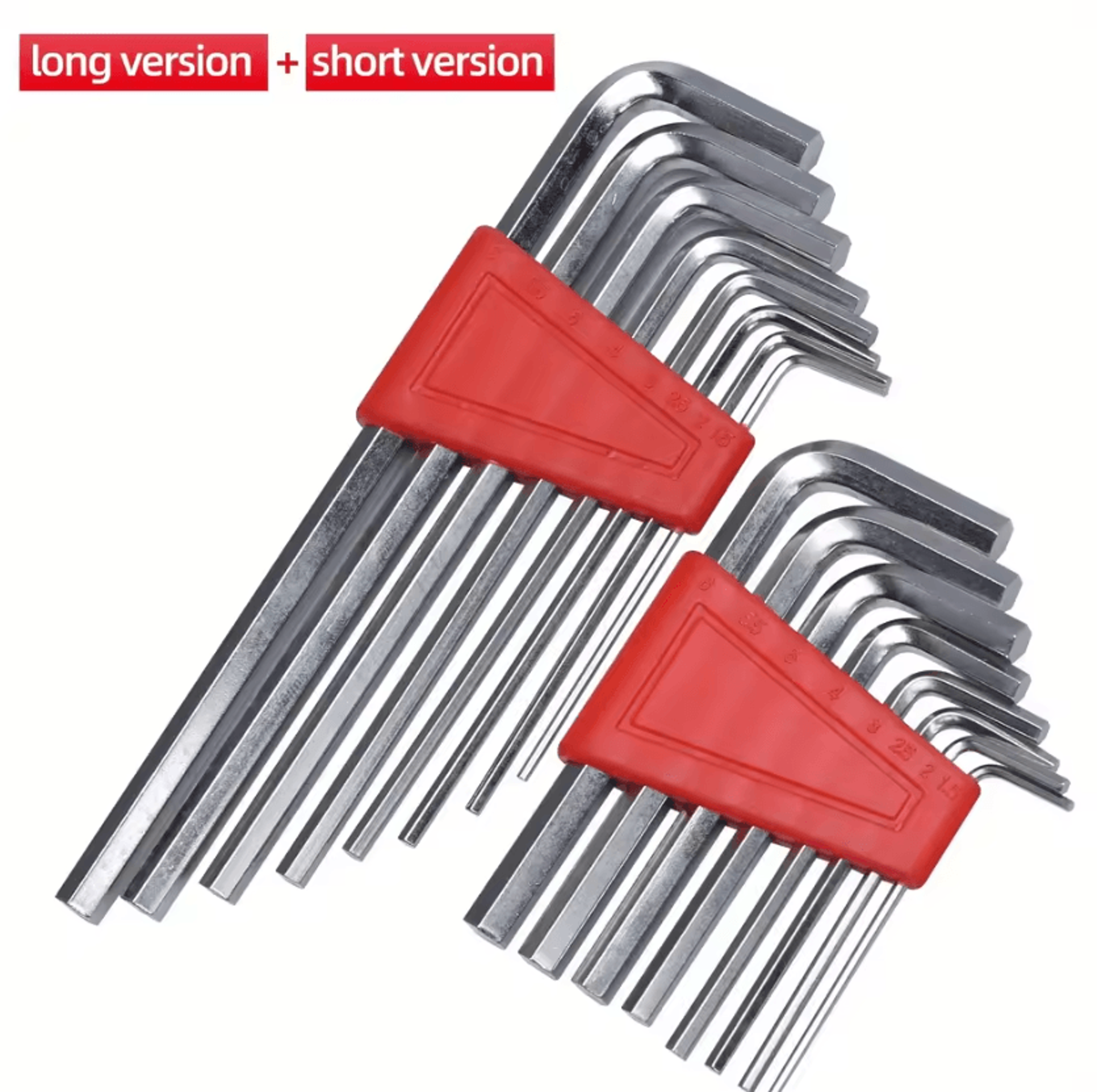 8Piece Short Arm Allen Wrench Set Metric  Inch Hex Key Tool Kit 7