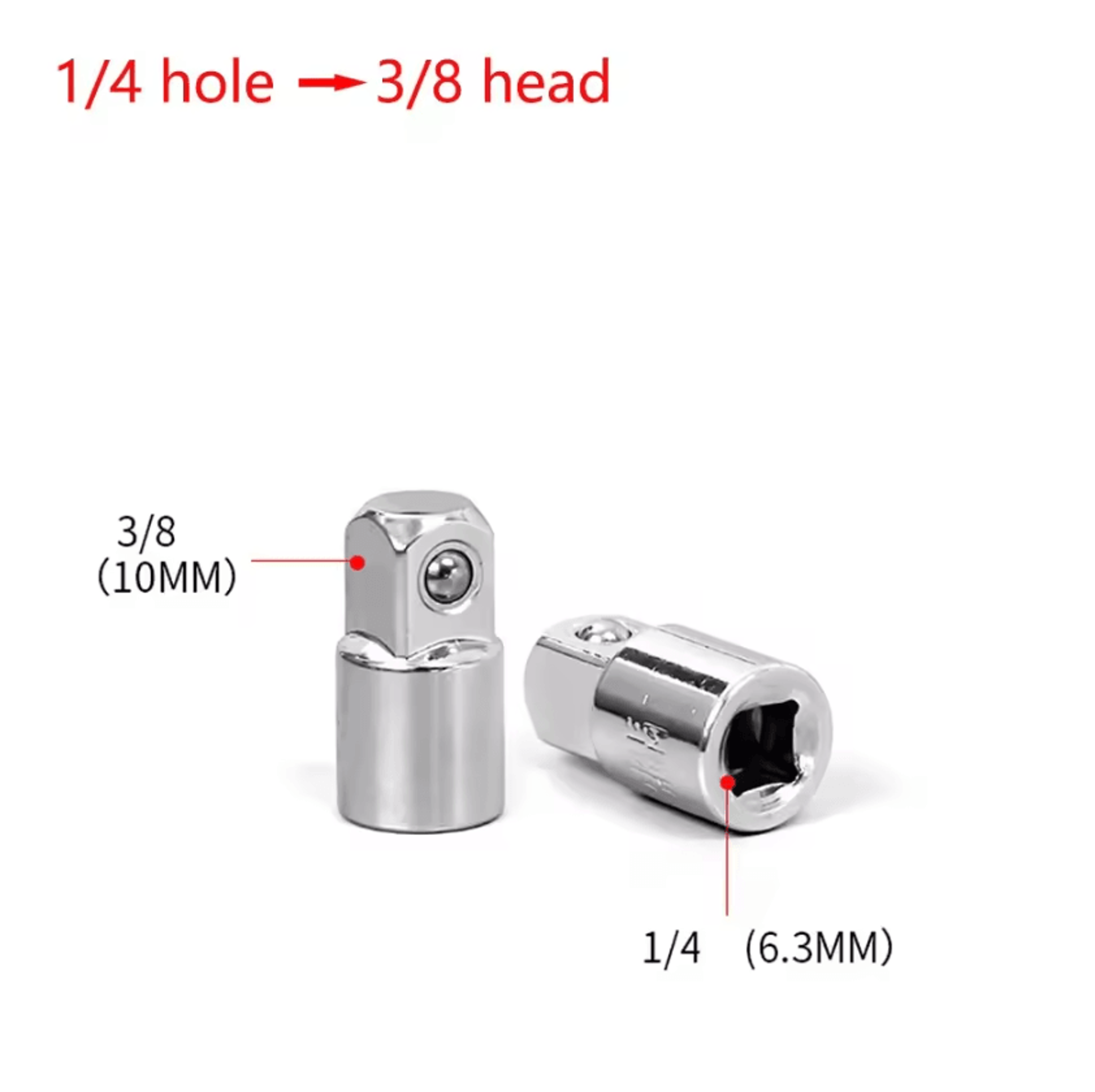 Chrome Vanadium Ratchet Wrench Socket Adapter Drive Converter 10