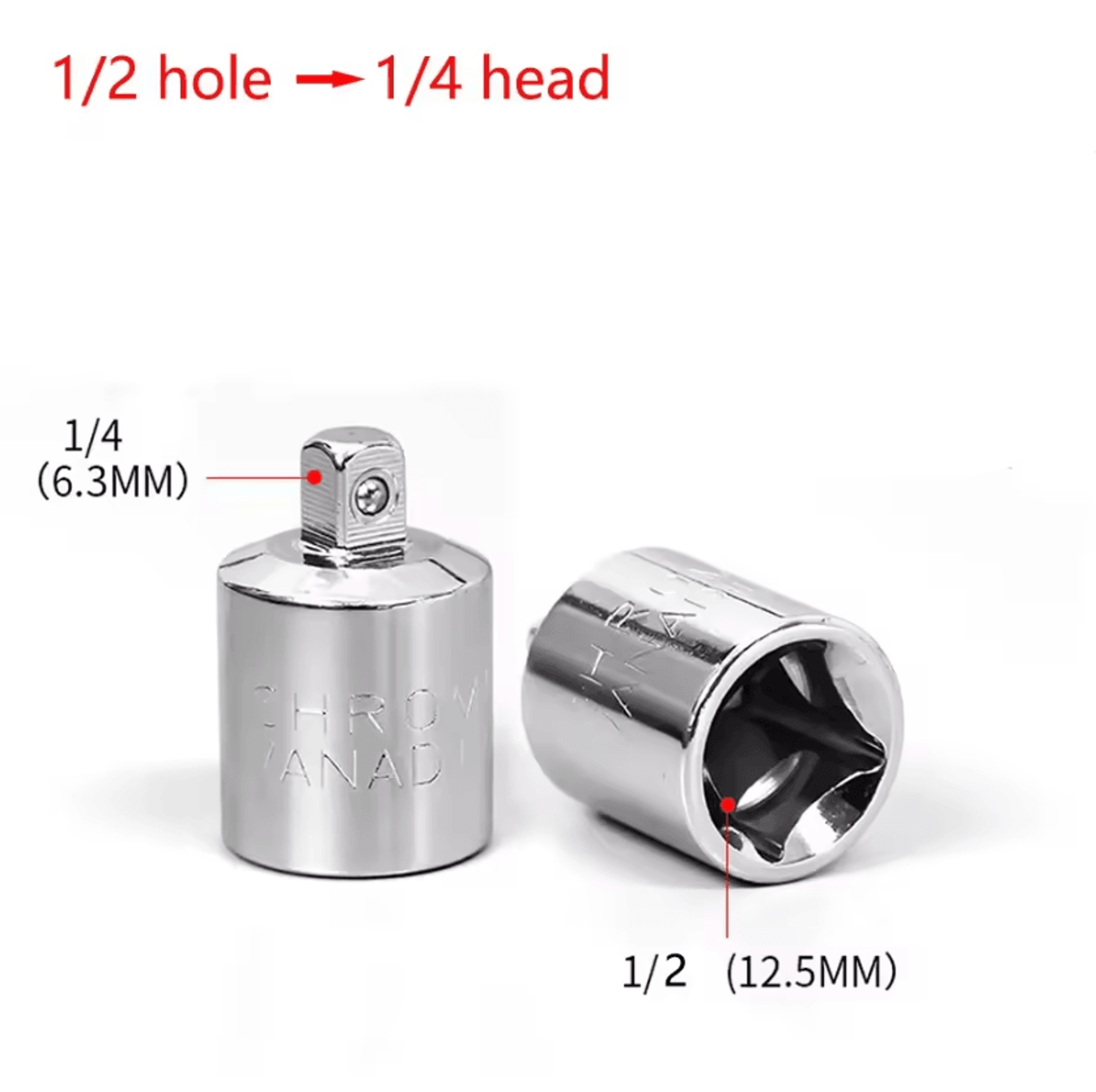 Chrome Vanadium Ratchet Wrench Socket Adapter Drive Converter 5