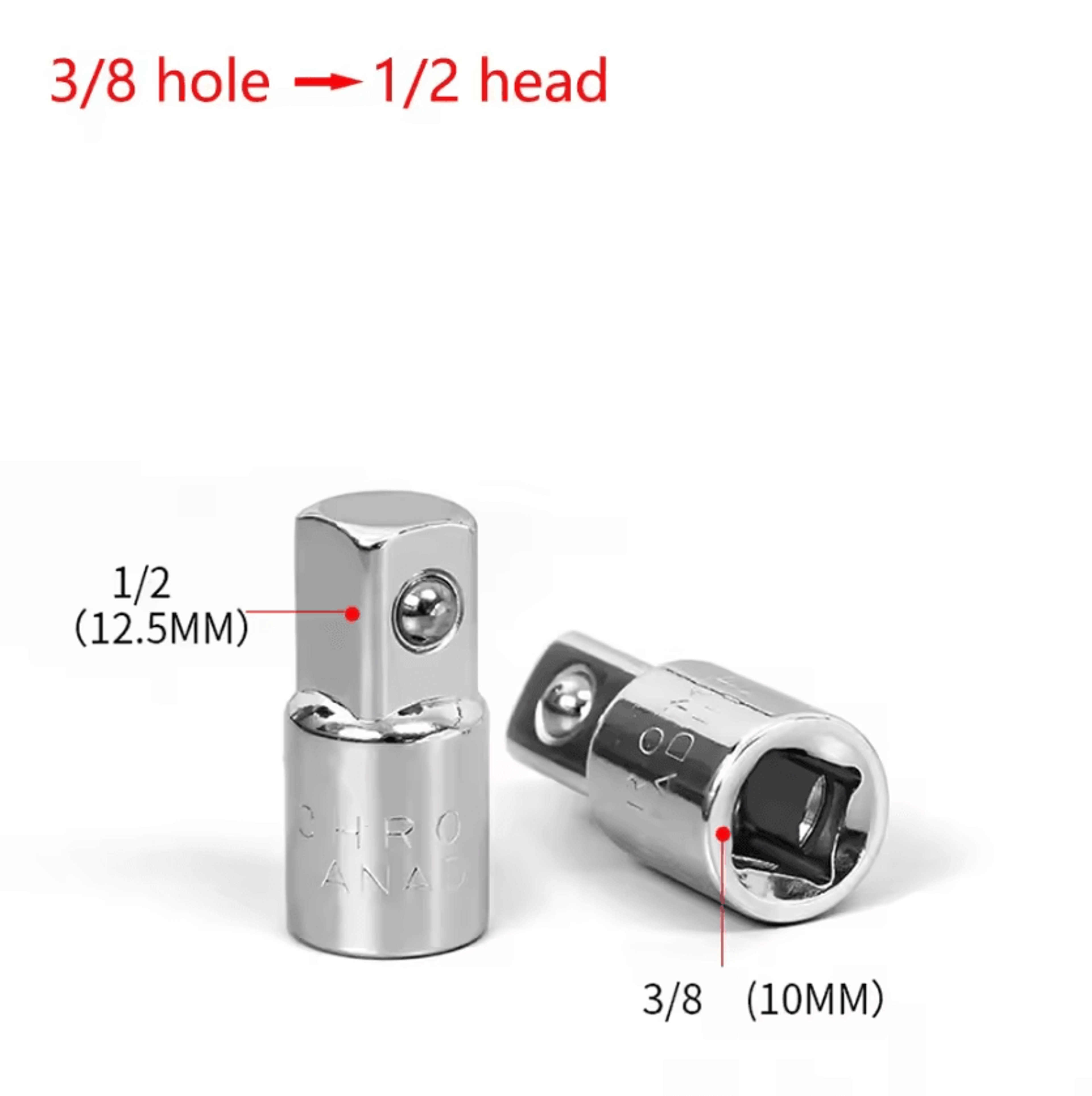 Chrome Vanadium Ratchet Wrench Socket Adapter Drive Converter 7