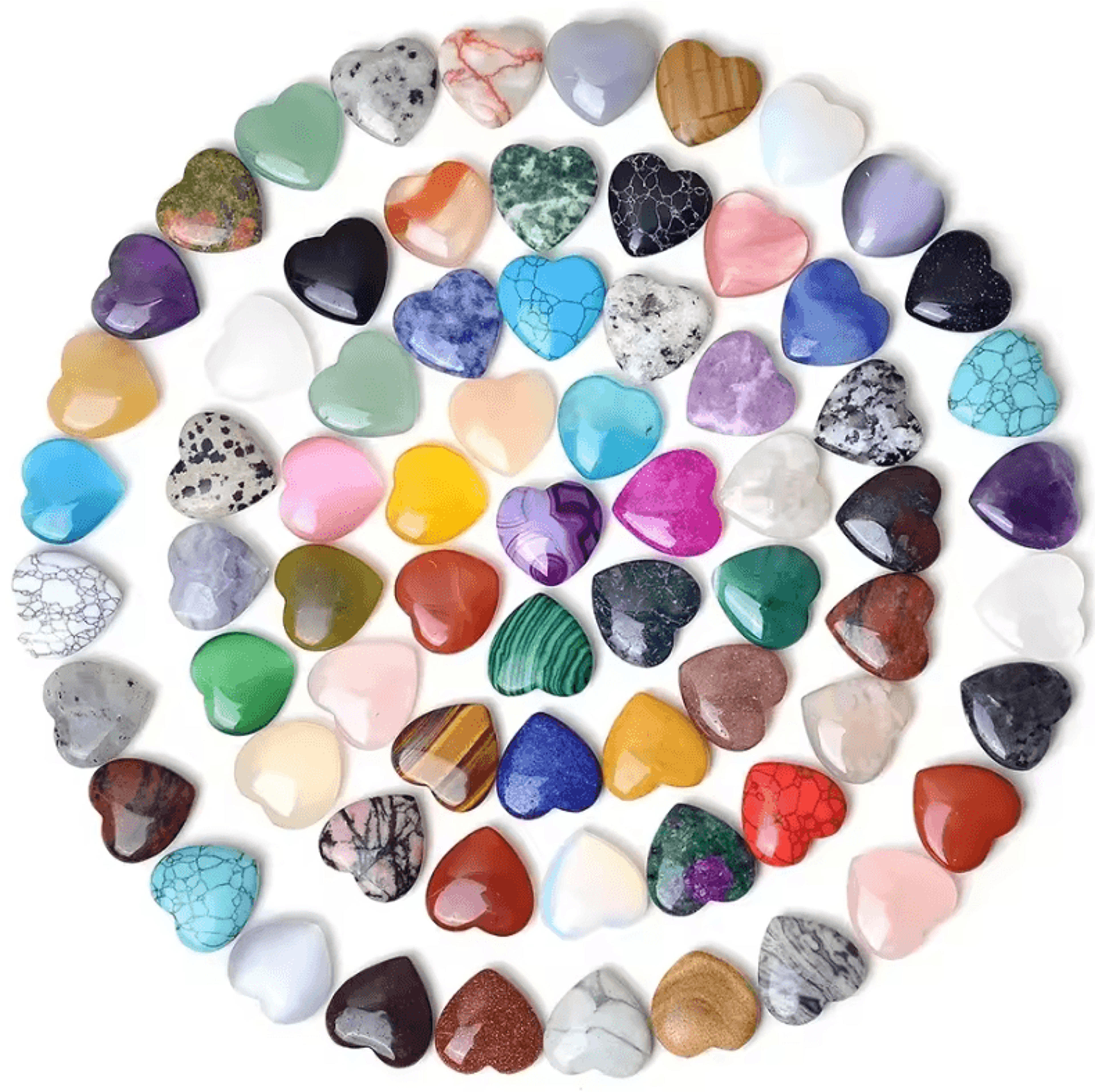 HeartShaped Natural Crystal Stones For Crafts  Home Decor 3