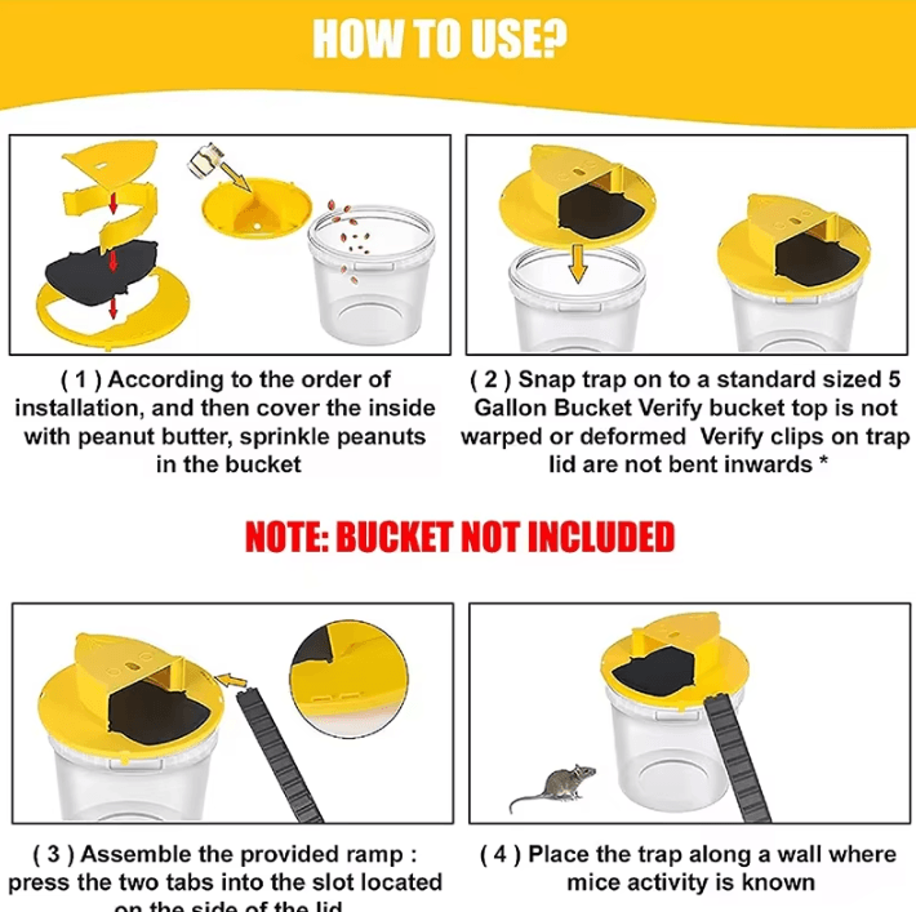 Intelligent AutoReset Bucket Mouse Trap Lid 3