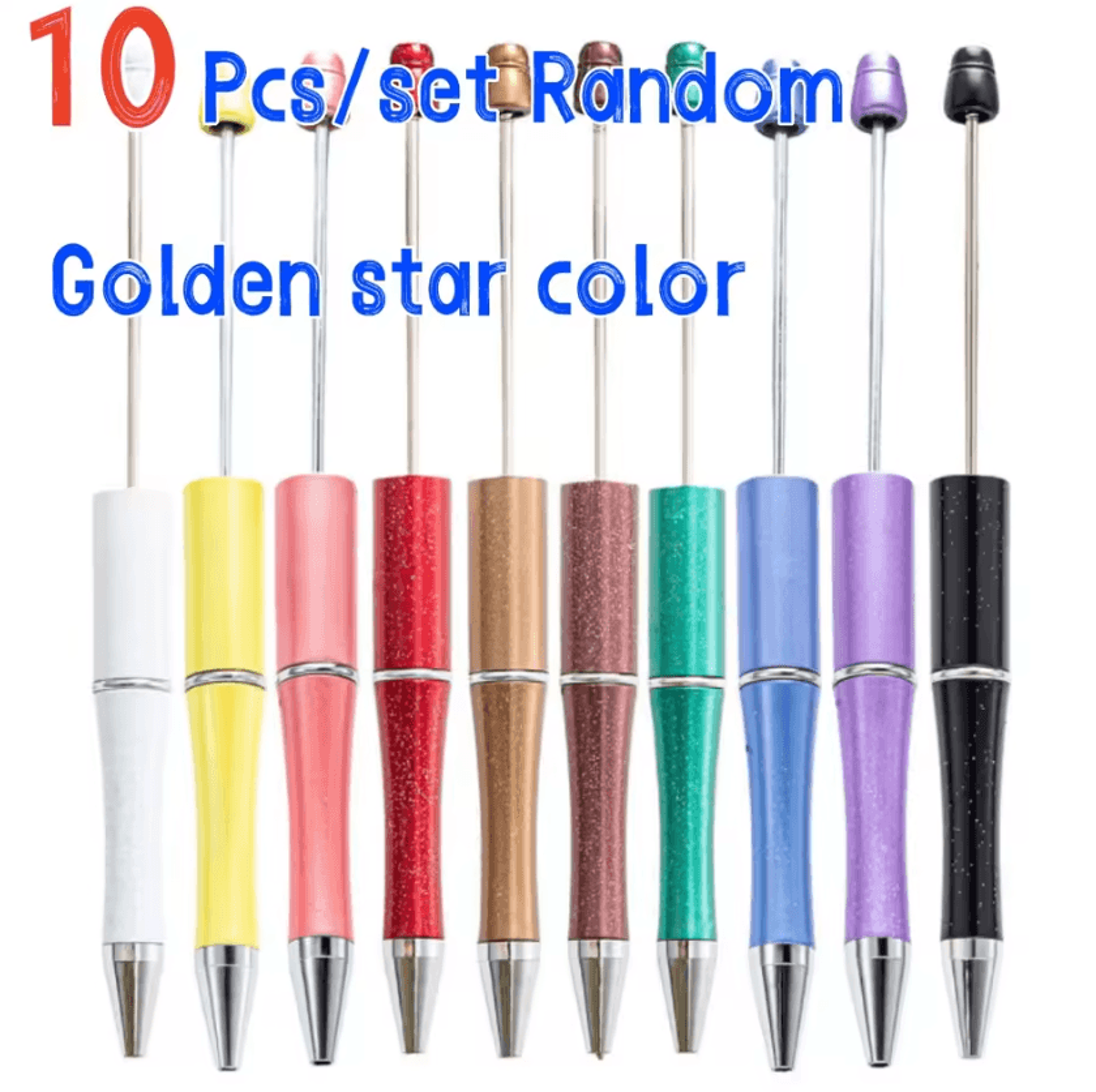 10Piece Mixed Beadable Ballpoint Pen Set For DIY Crafts  Party Favors 9