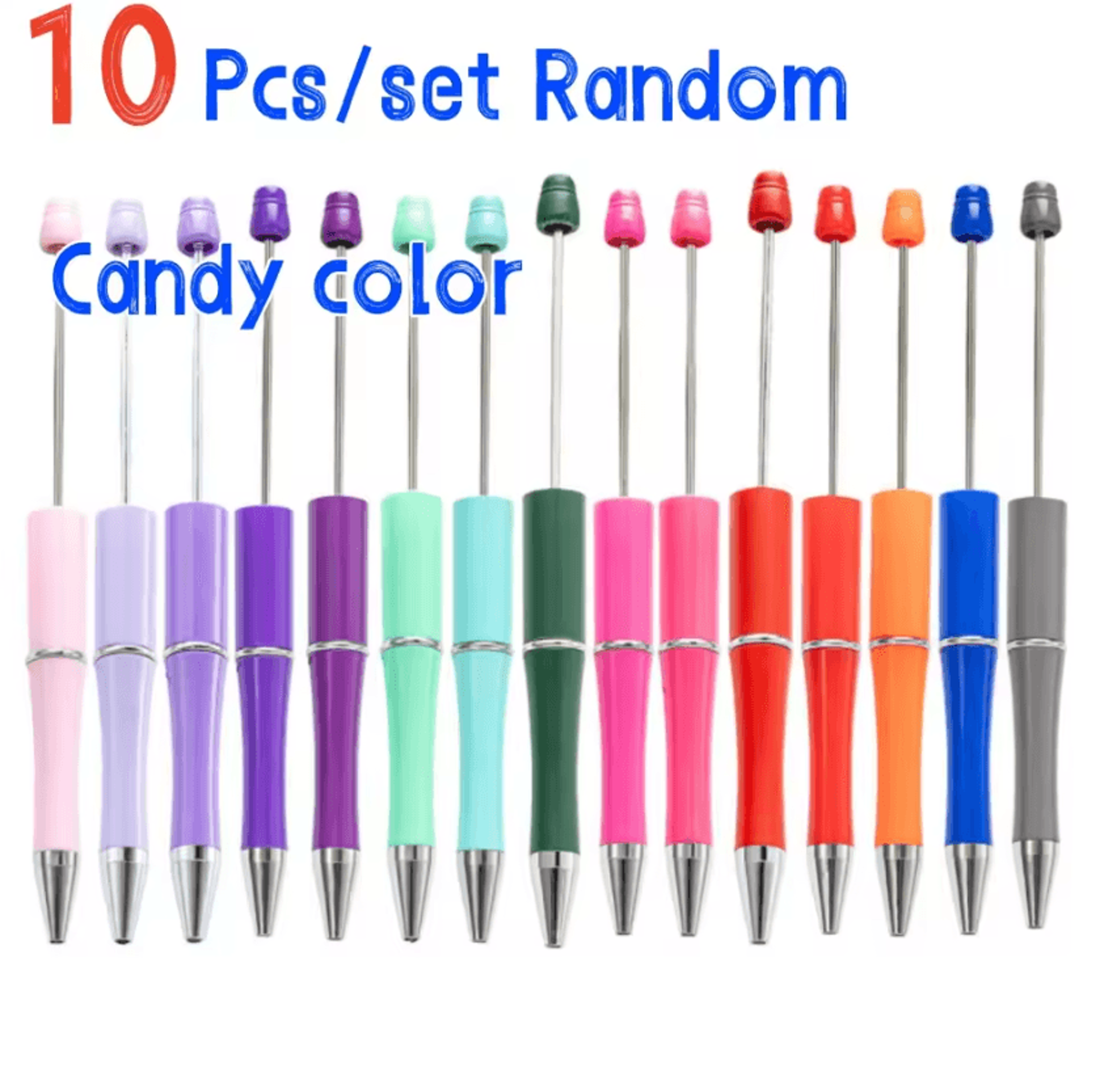 10Piece Mixed Beadable Ballpoint Pen Set For DIY Crafts  Party Favors 7
