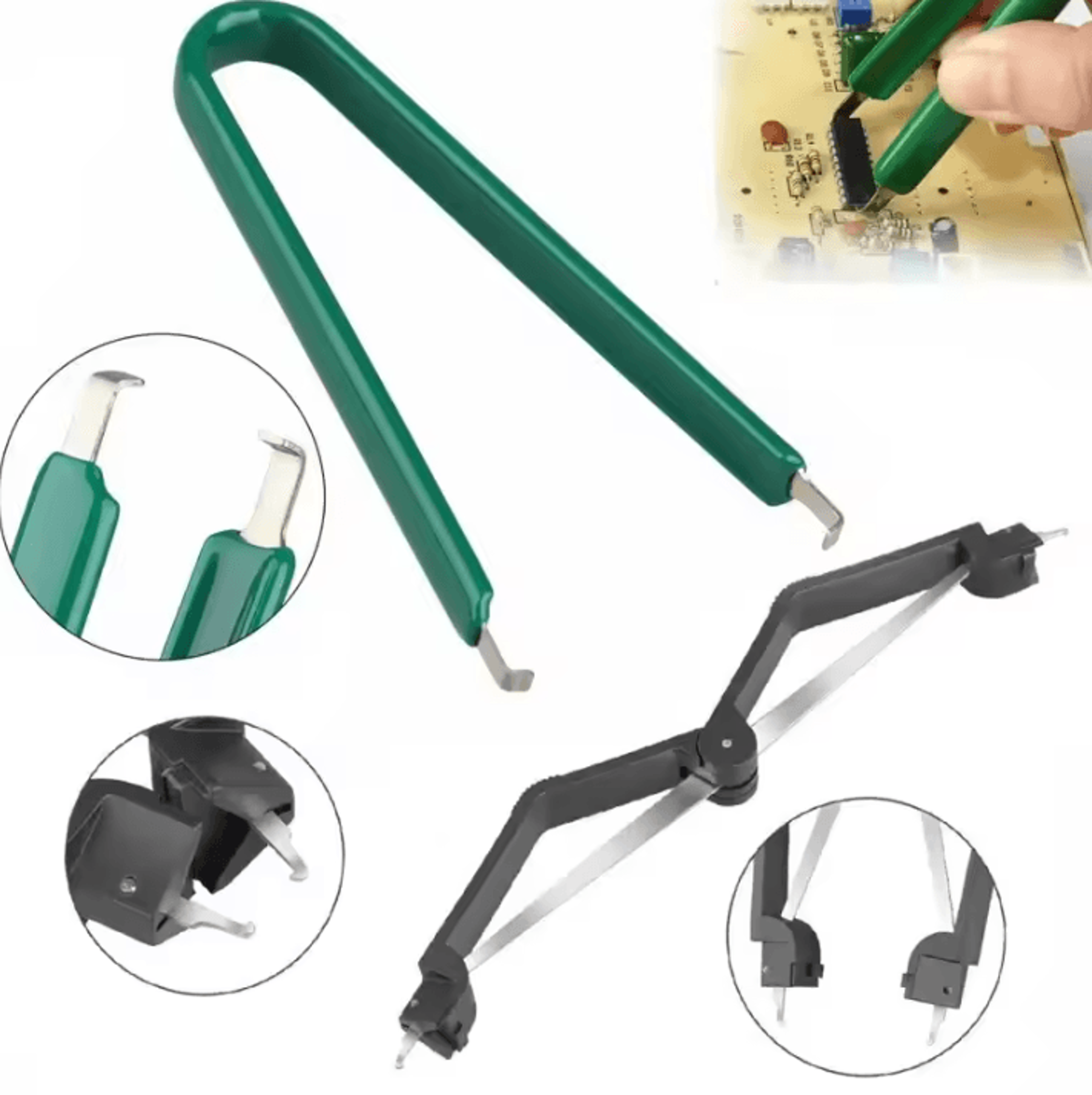 AntiStatic IC Chip Extractor Tool  UType DIP  ROM Chip Removal Puller 3