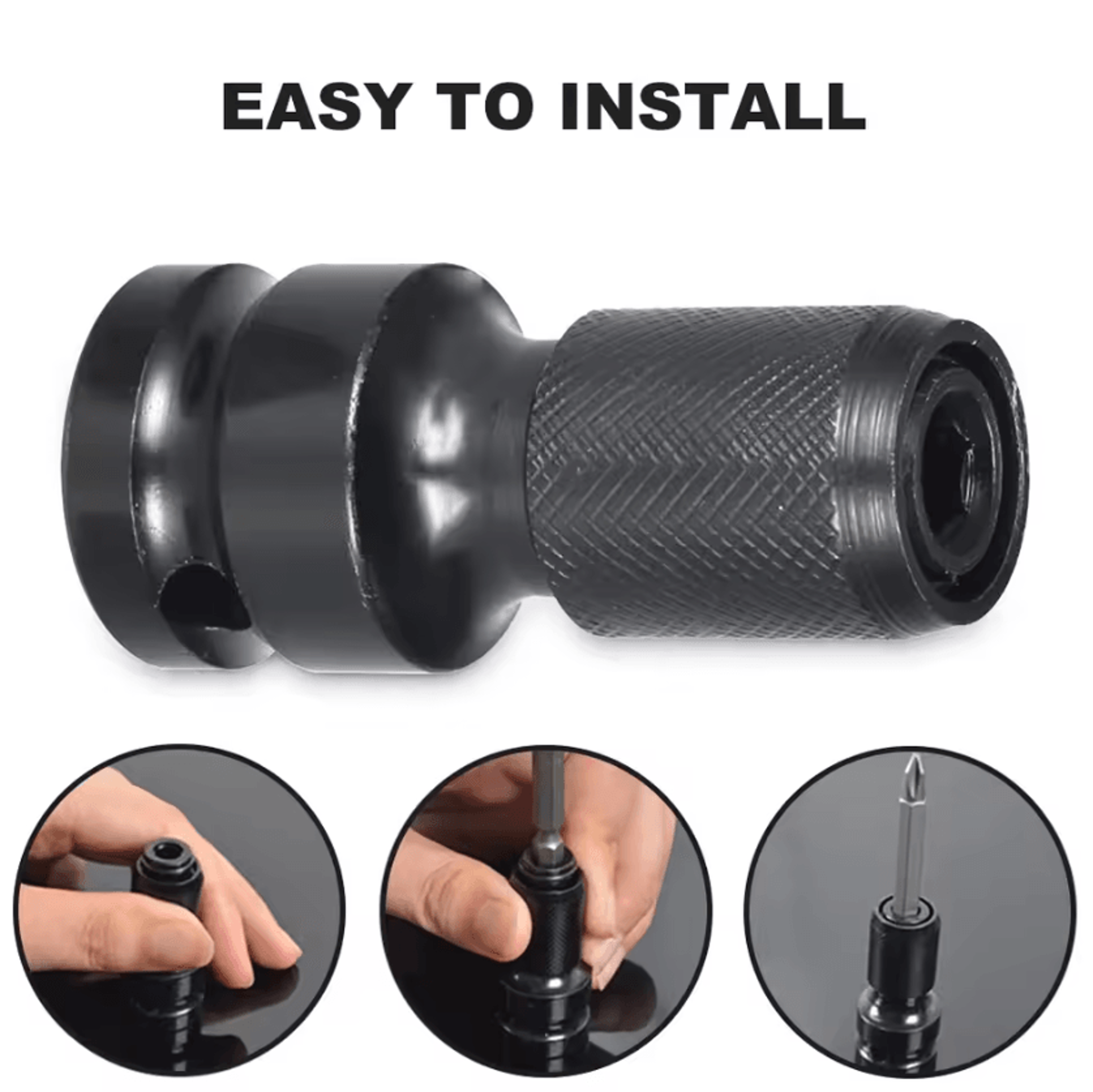 12 Square To 14 Hex Socket Adapter  Universal Ratchet  Torque Wrench Converter 4
