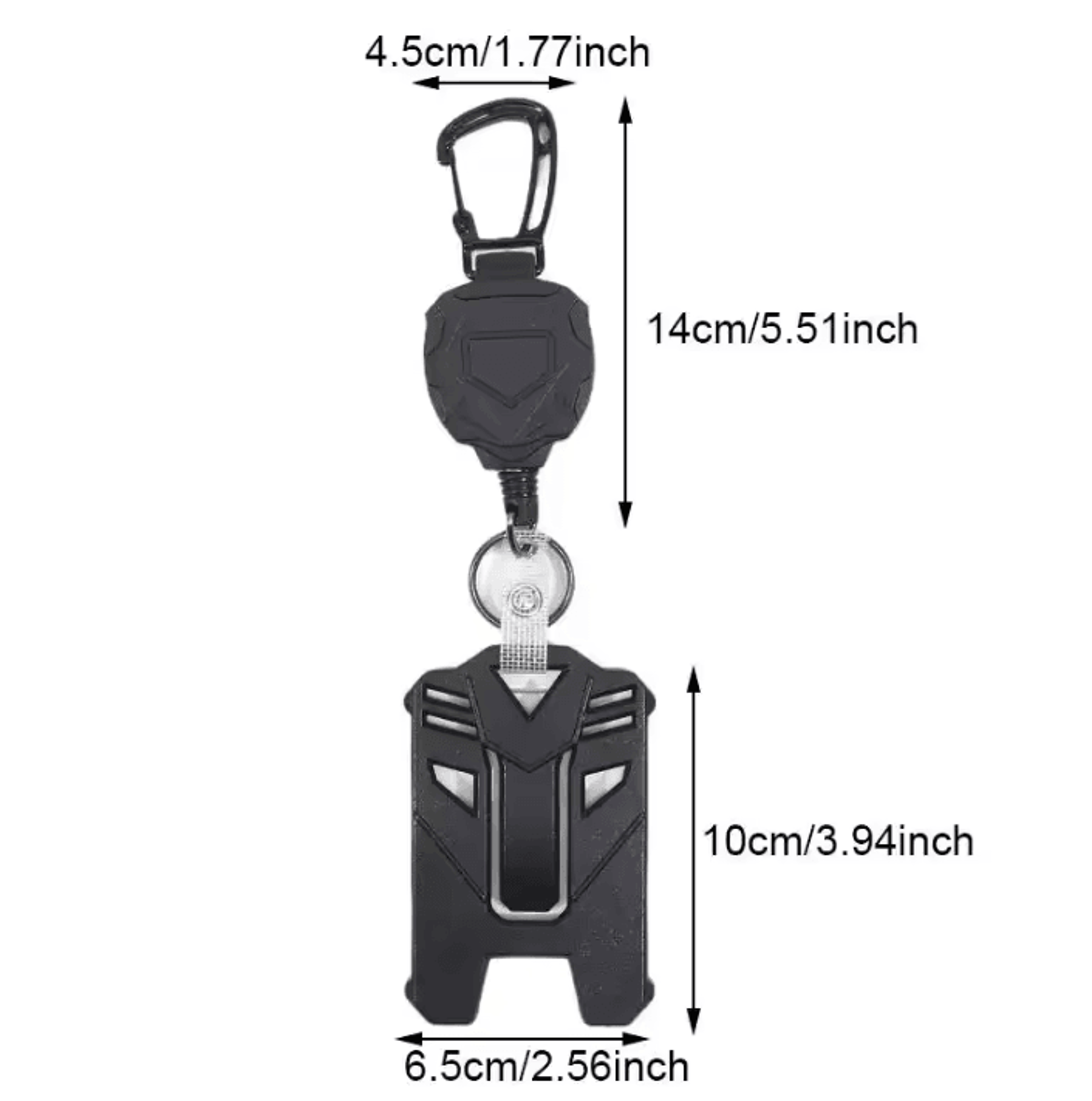 Heavy Duty Retractable Badge Holder With ID Card Cover  Reel Clip 5