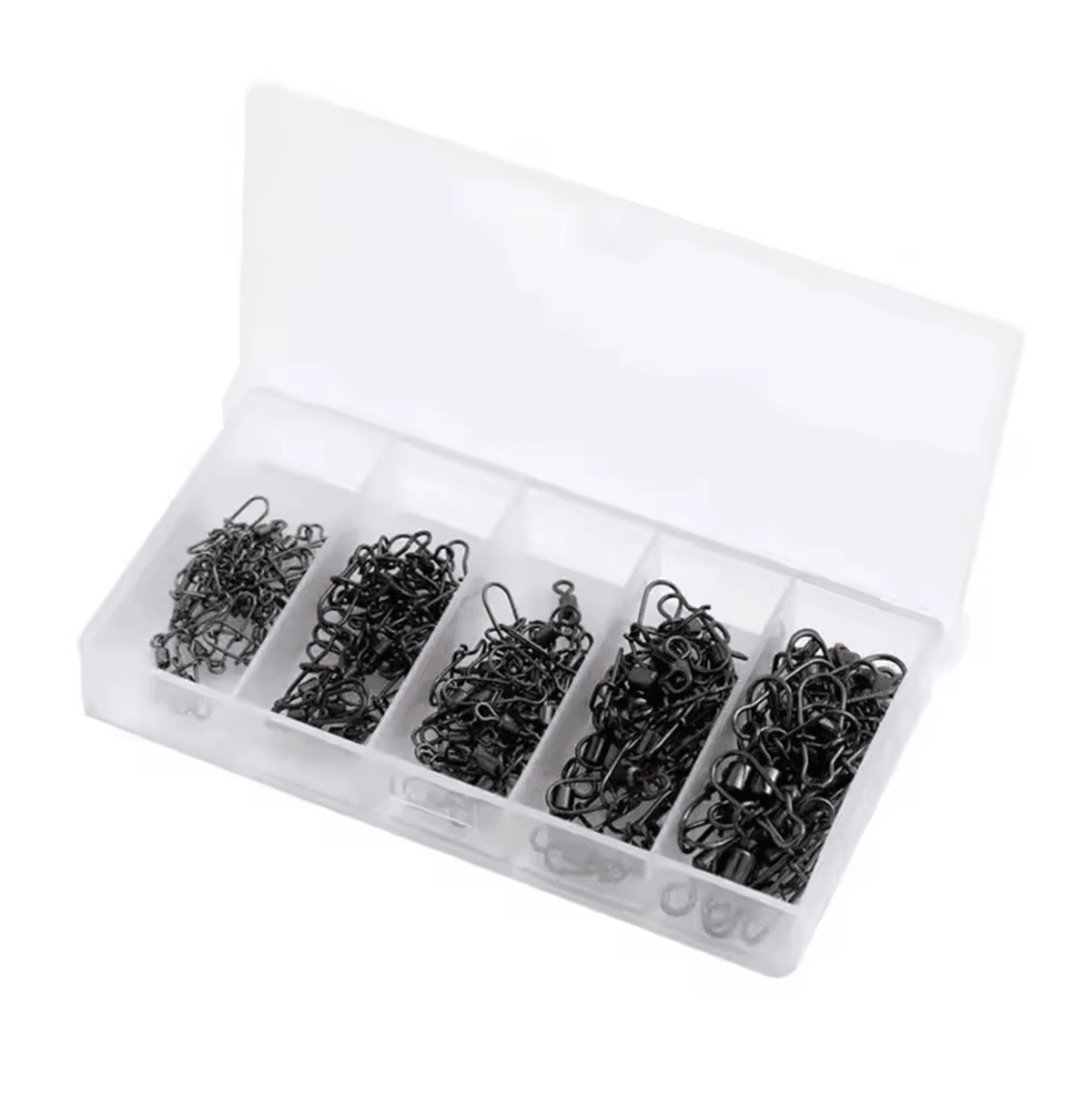 50Piece Stainless Steel Fishing Rolling Swivels With Snap 4