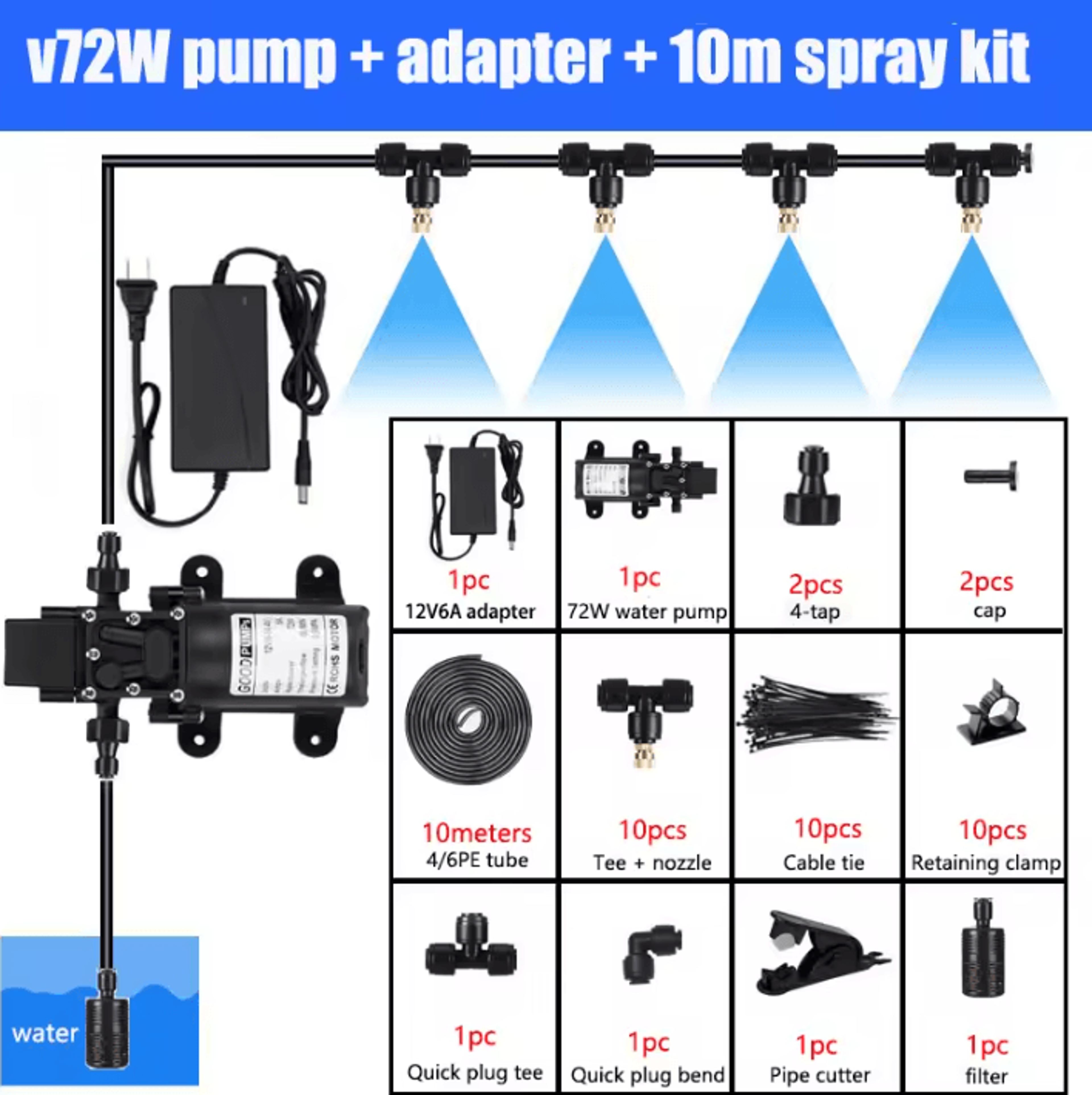 Automatic Garden Irrigation System With Timer  Fog Misting Nozzles 3
