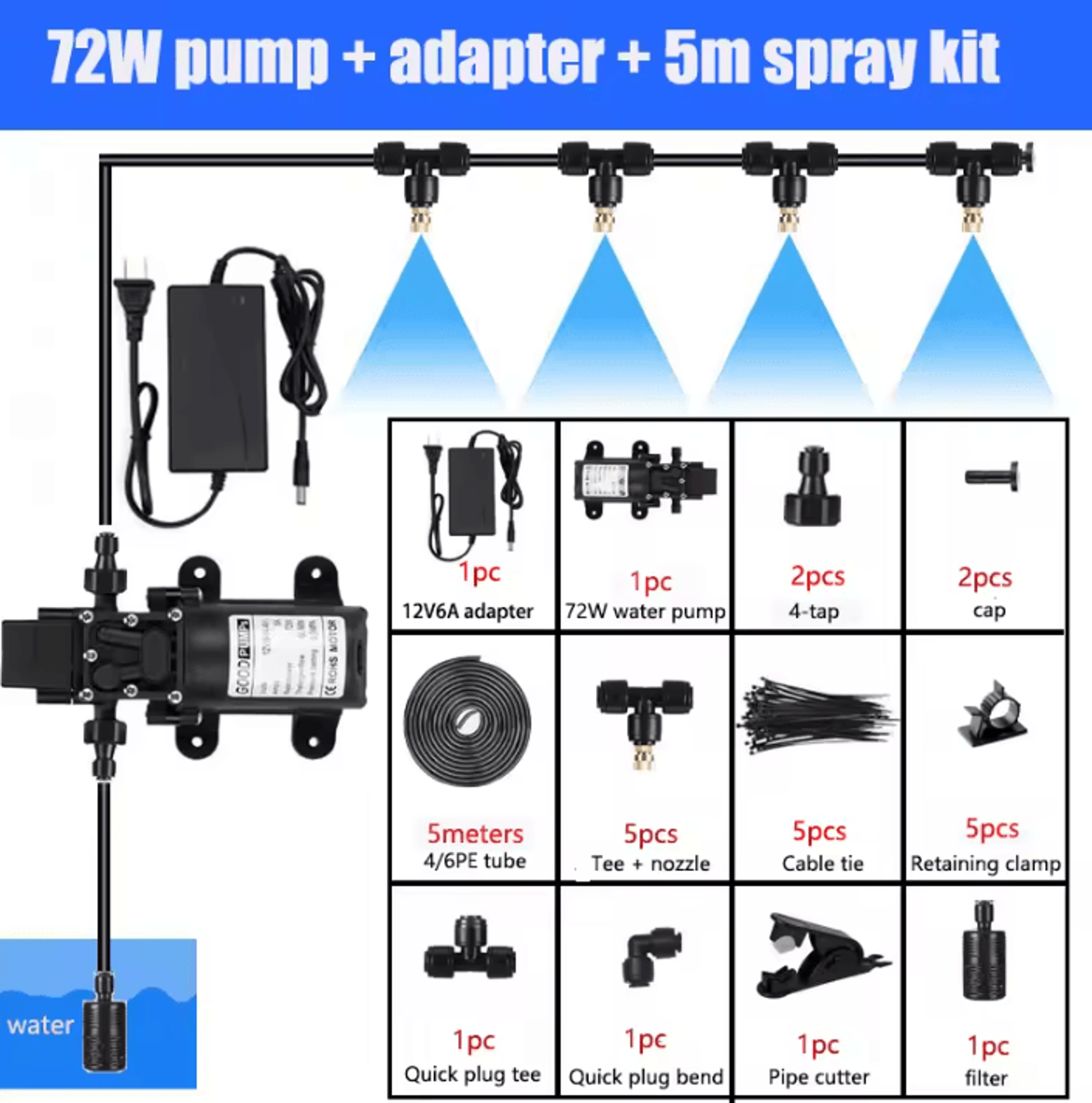 Automatic Garden Irrigation System With Timer  Fog Misting Nozzles 4