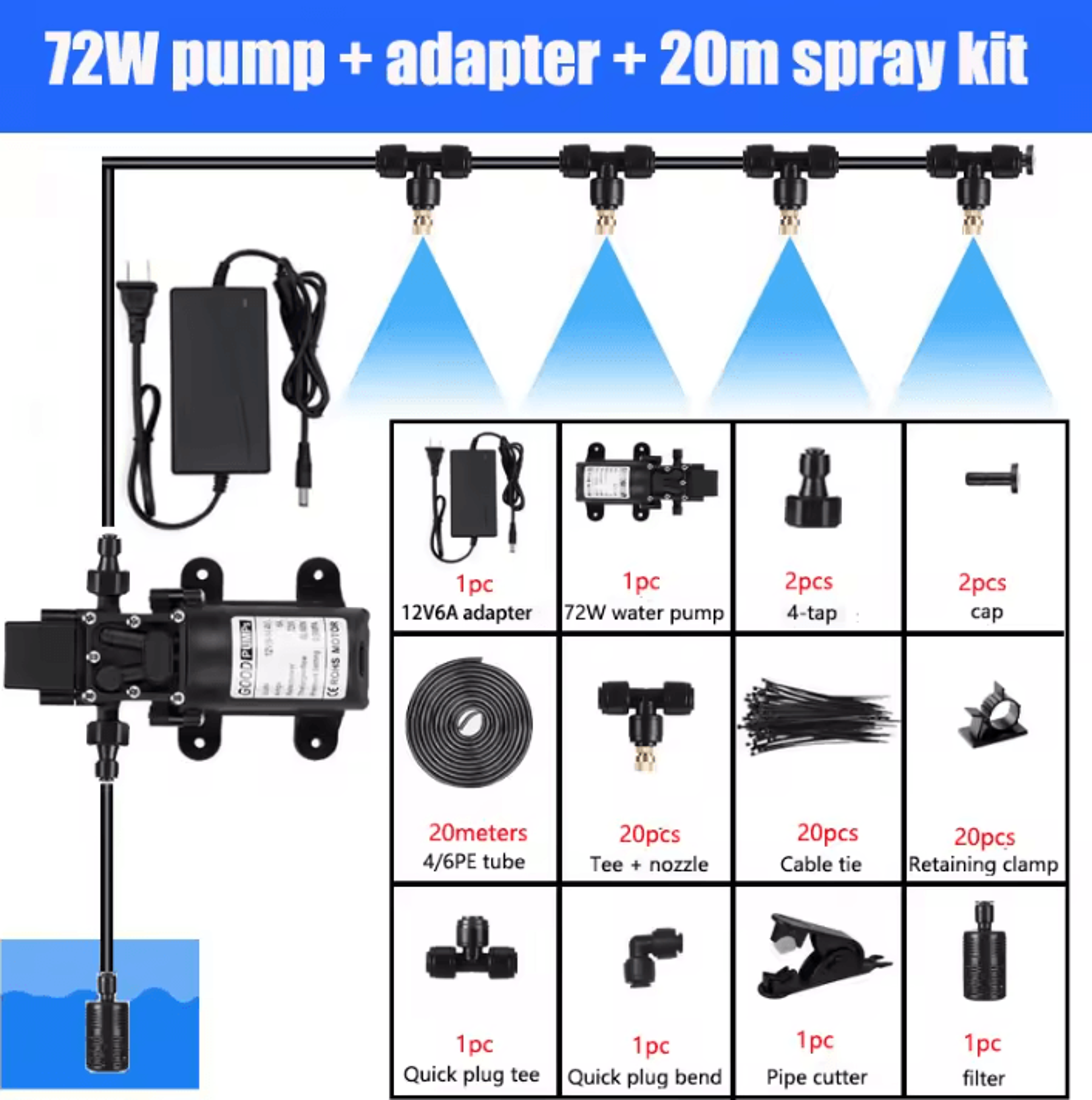 Automatic Garden Irrigation System With Timer  Fog Misting Nozzles 6