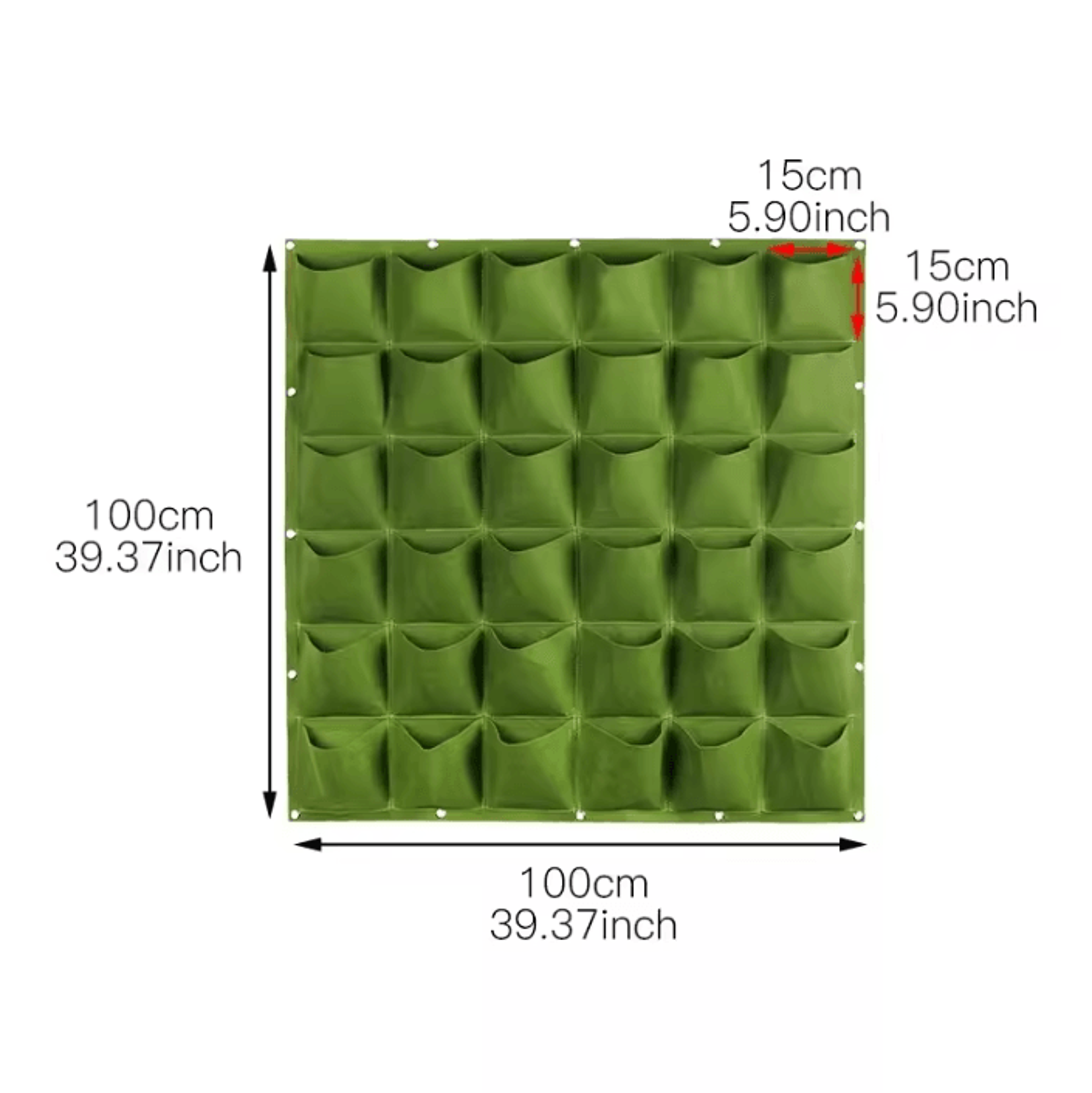Vertical Wall Hanging Grow Bag Planter With 36 Or 72 Pockets 1