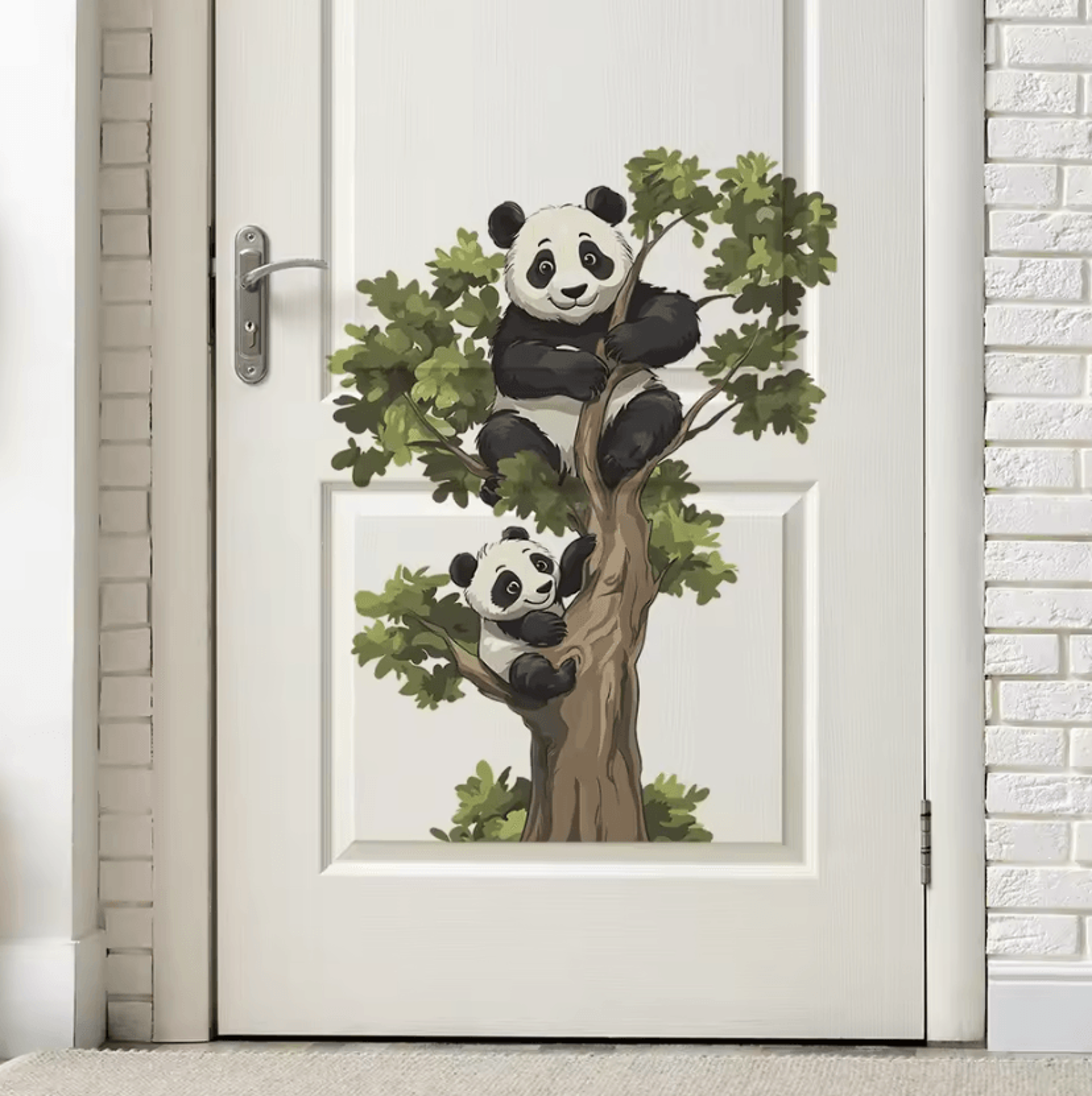 Cute Panda Climbing Tree Wall Sticker For Kids Room  Home Decor 2