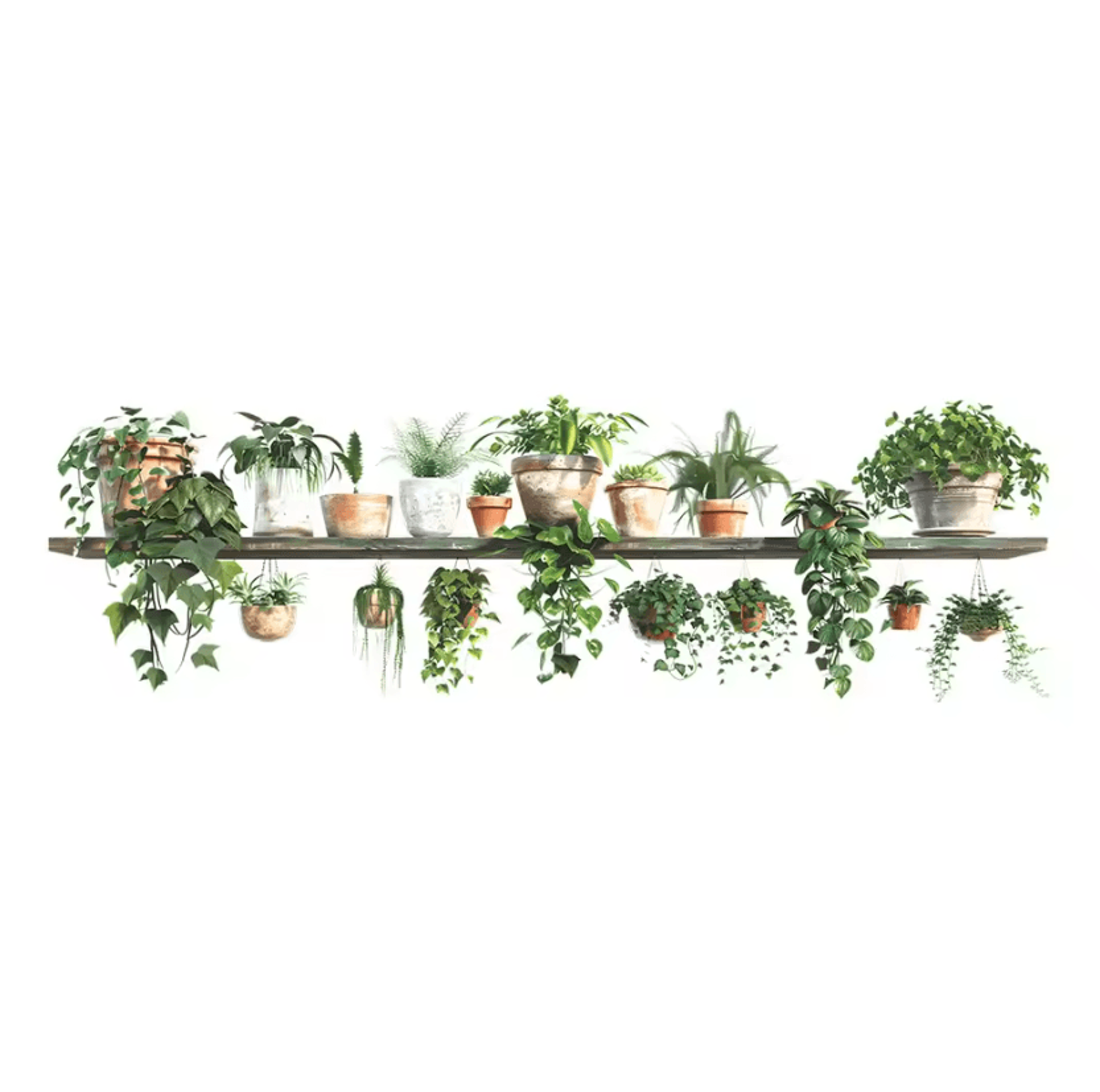 Cartoon Flower Shelf Wall Stickers For Bedroom  Living Room Decor 4