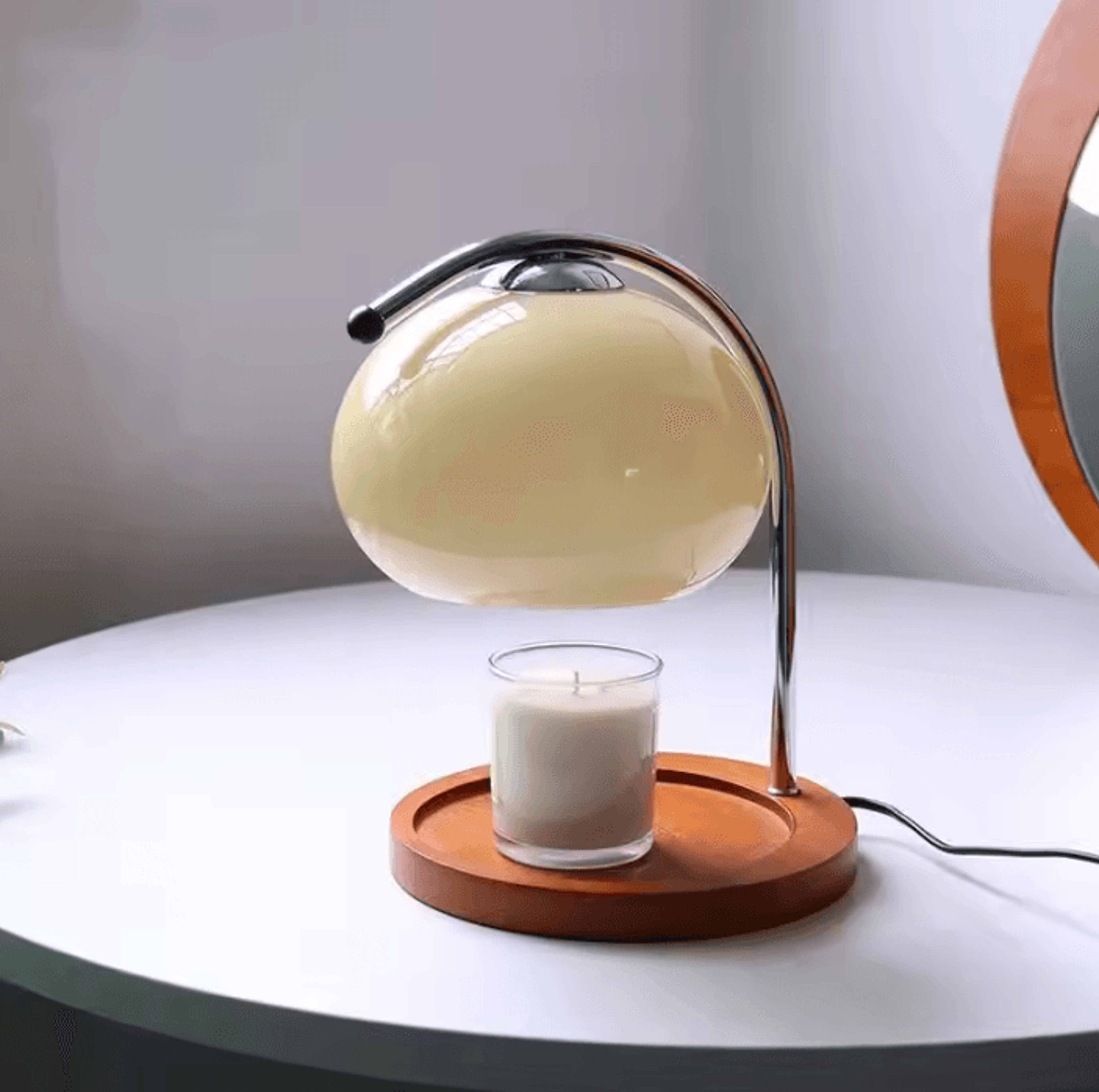 Retro Glass Candle Warmer Lamp With Aromatherapy For Bedroom Office  Home Decor 2