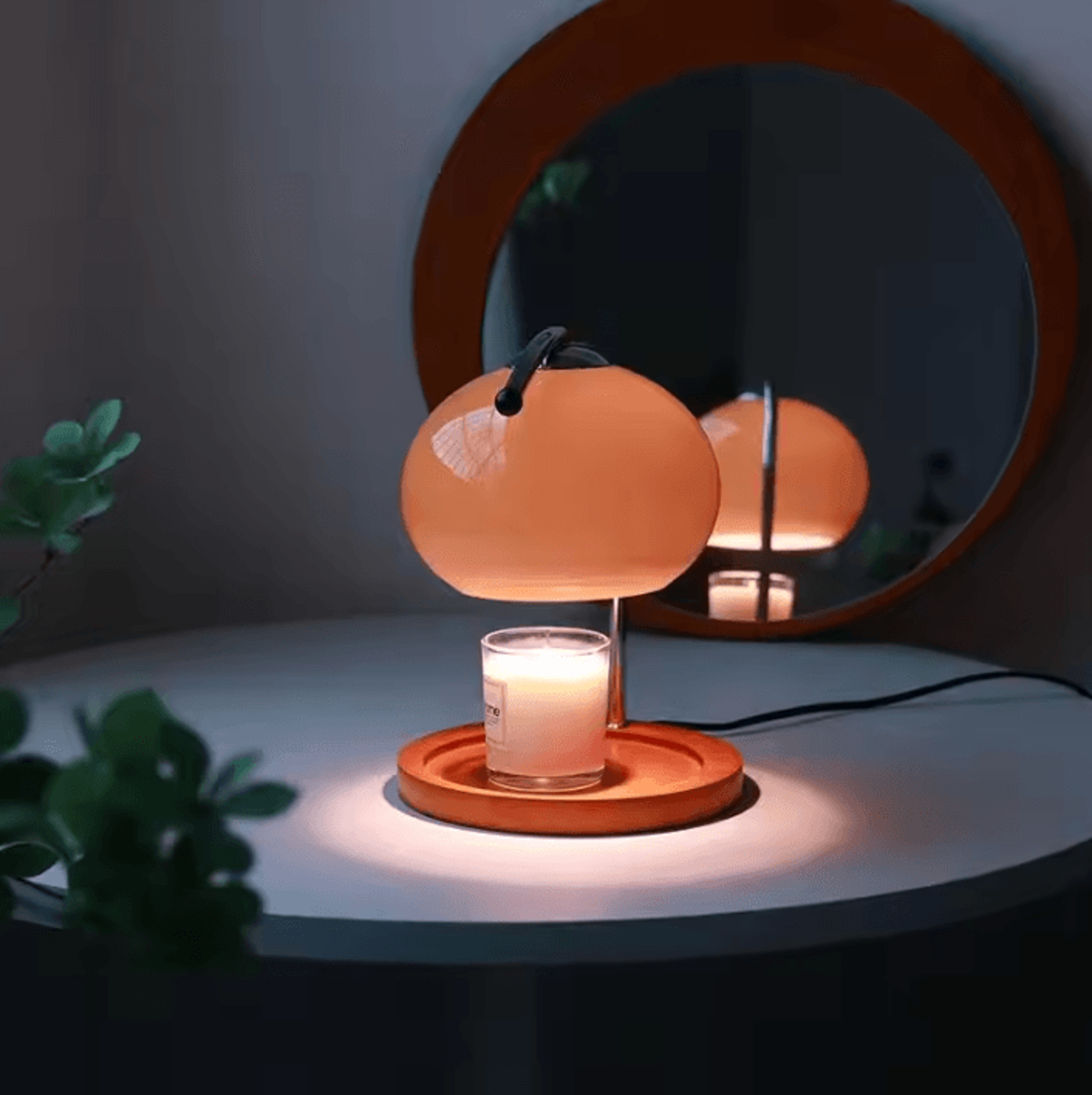 Retro Glass Candle Warmer Lamp With Aromatherapy For Bedroom Office  Home Decor 3