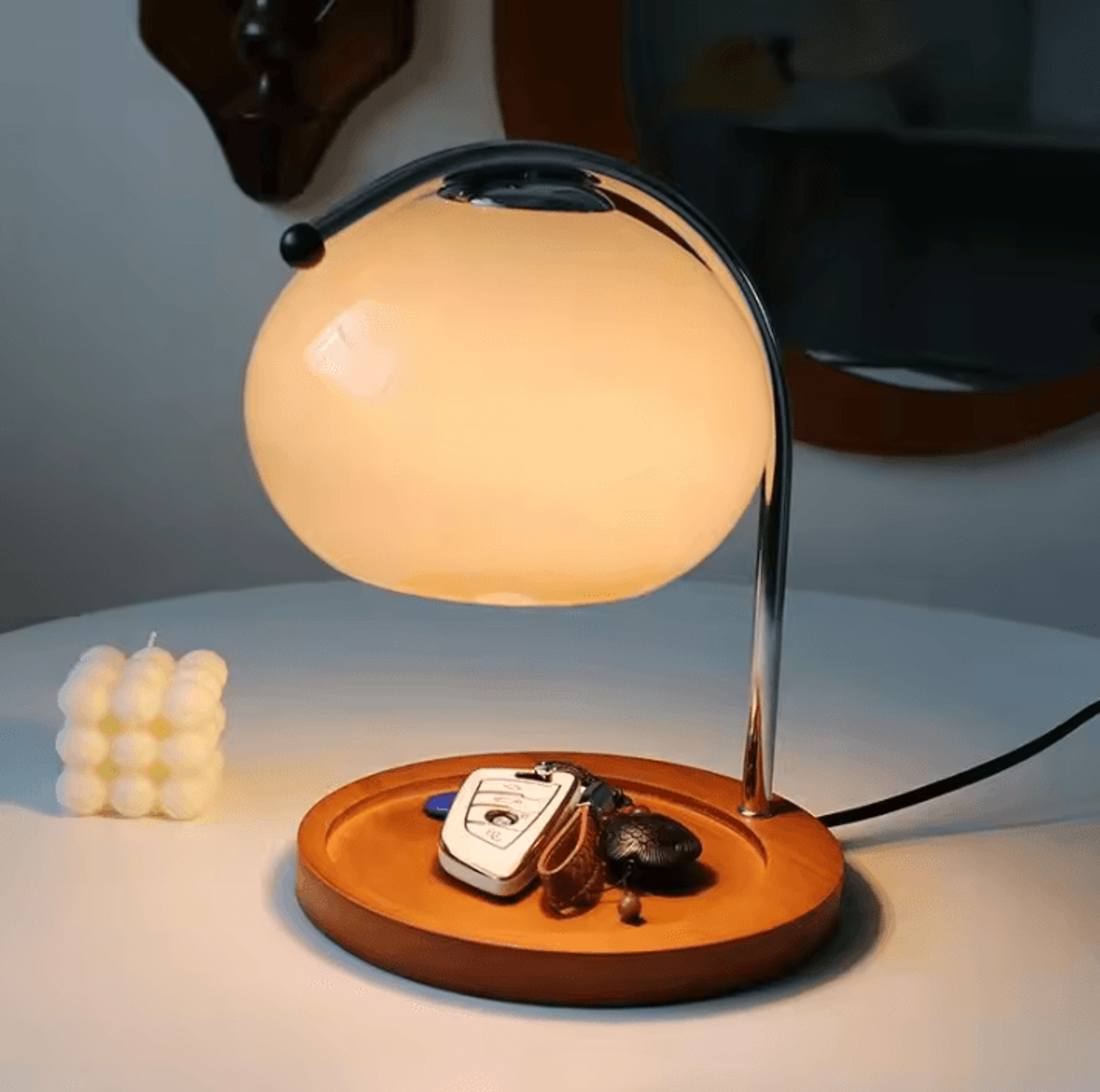 Retro Glass Candle Warmer Lamp With Aromatherapy For Bedroom Office  Home Decor 4