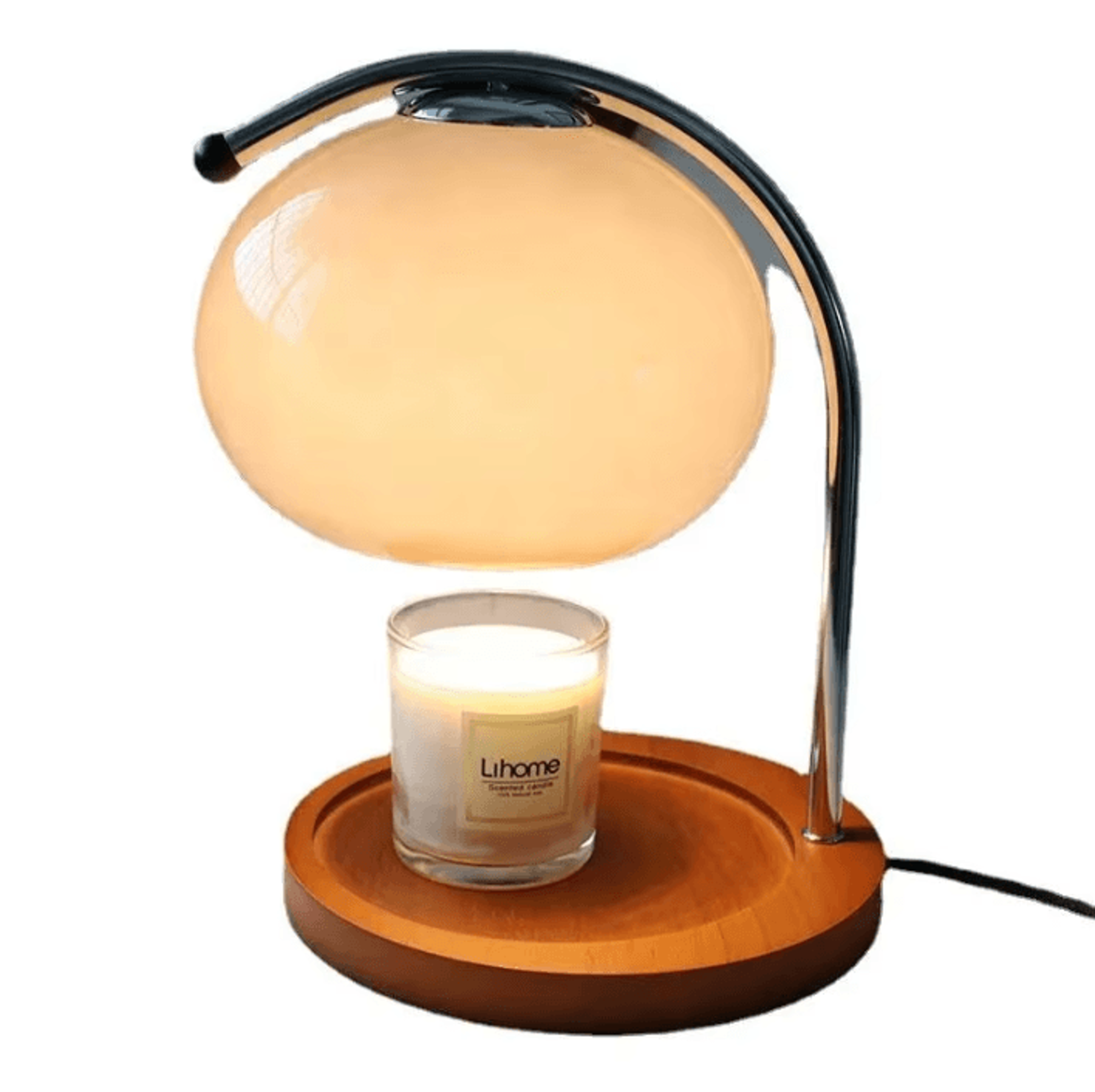 Retro Glass Candle Warmer Lamp With Aromatherapy For Bedroom Office  Home Decor 5