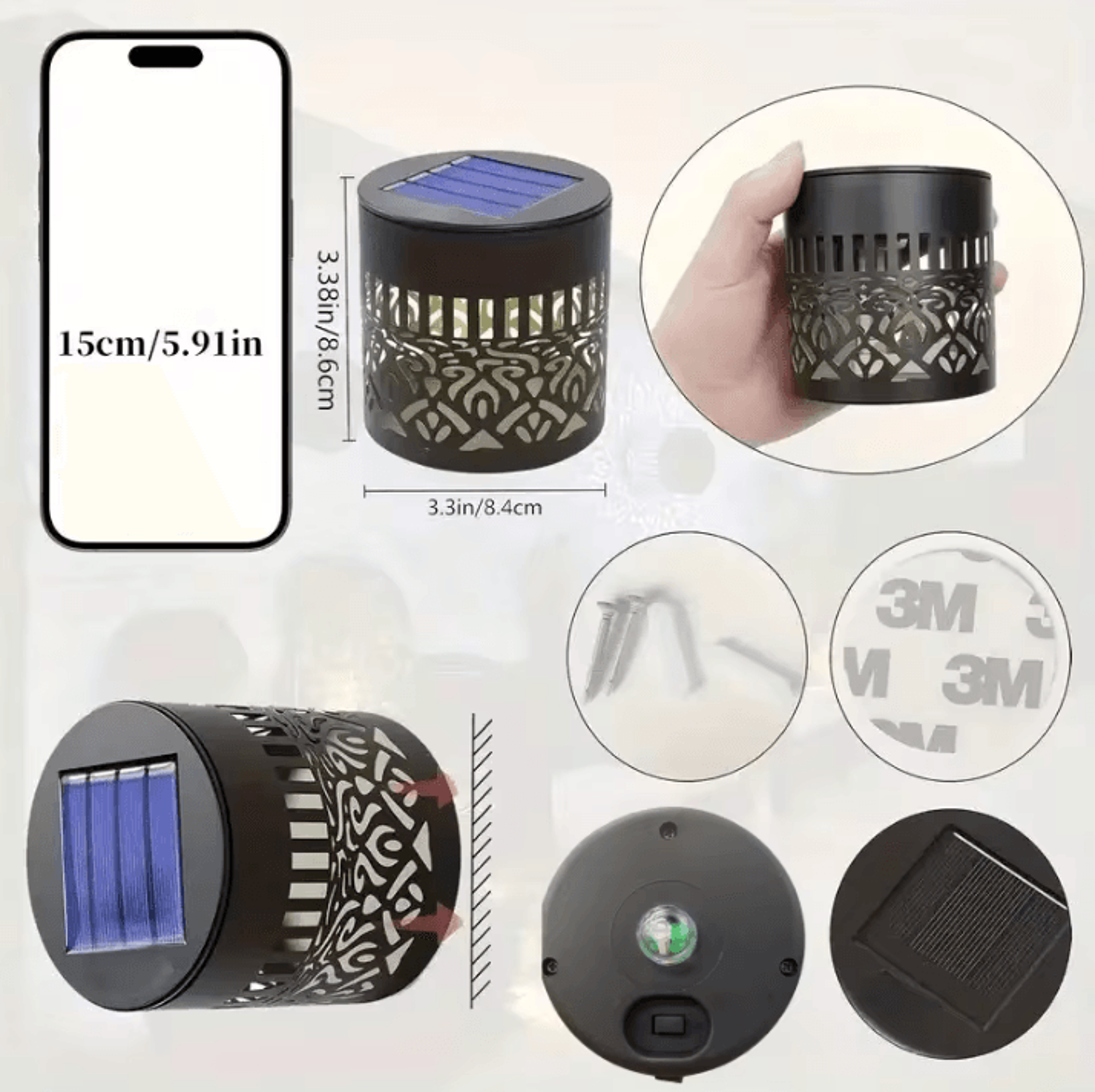 7 Color Solar Datura Wall Lights For Garden Decor 4
