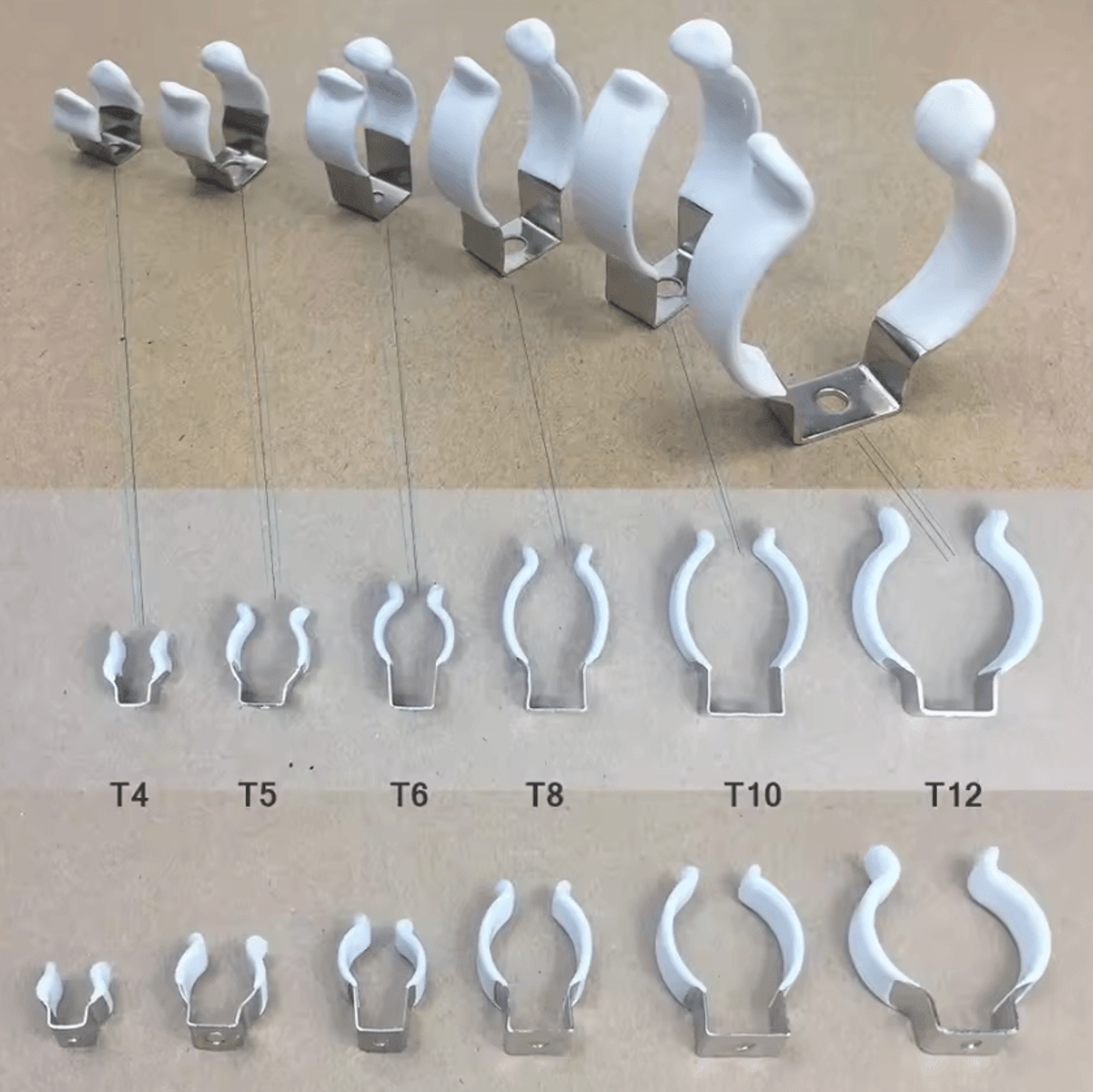 5Pcs Rubber Protected Spring Terry Clips 5