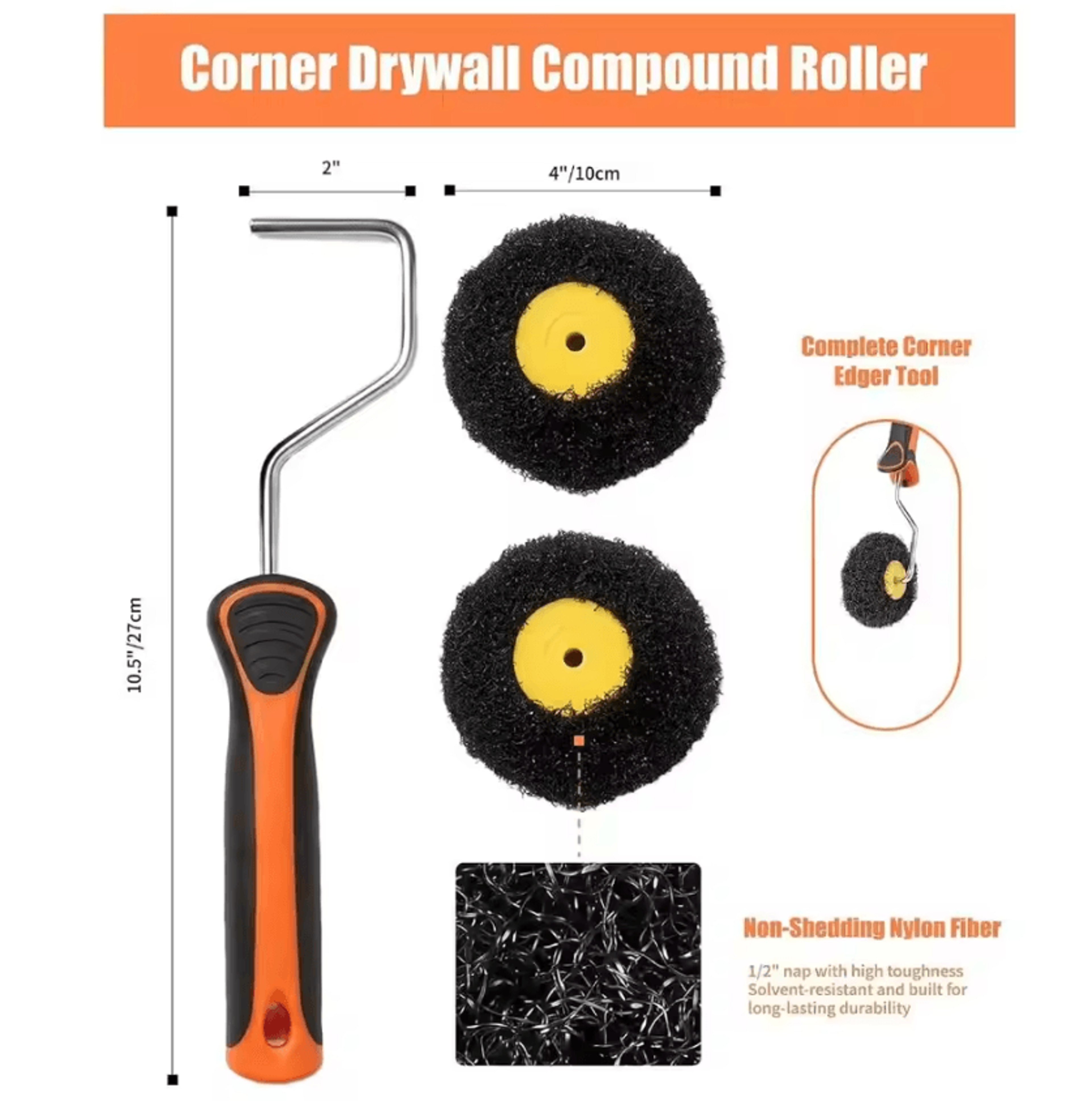 ShedResistant Corner Drywall Mud Roller 4