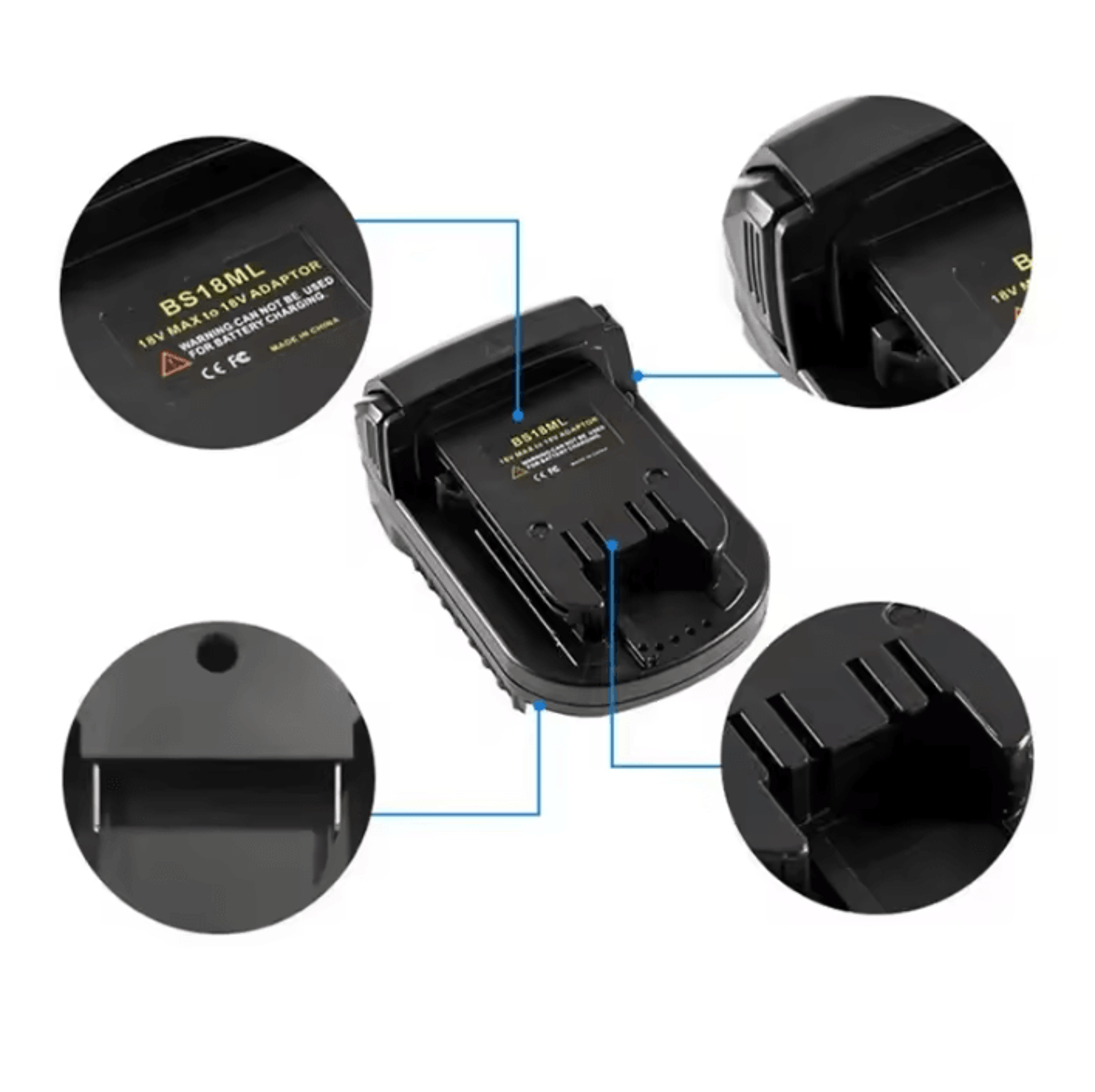 BS18ML 18V Battery Adapter For Bosch To Milwaukee Tools 3