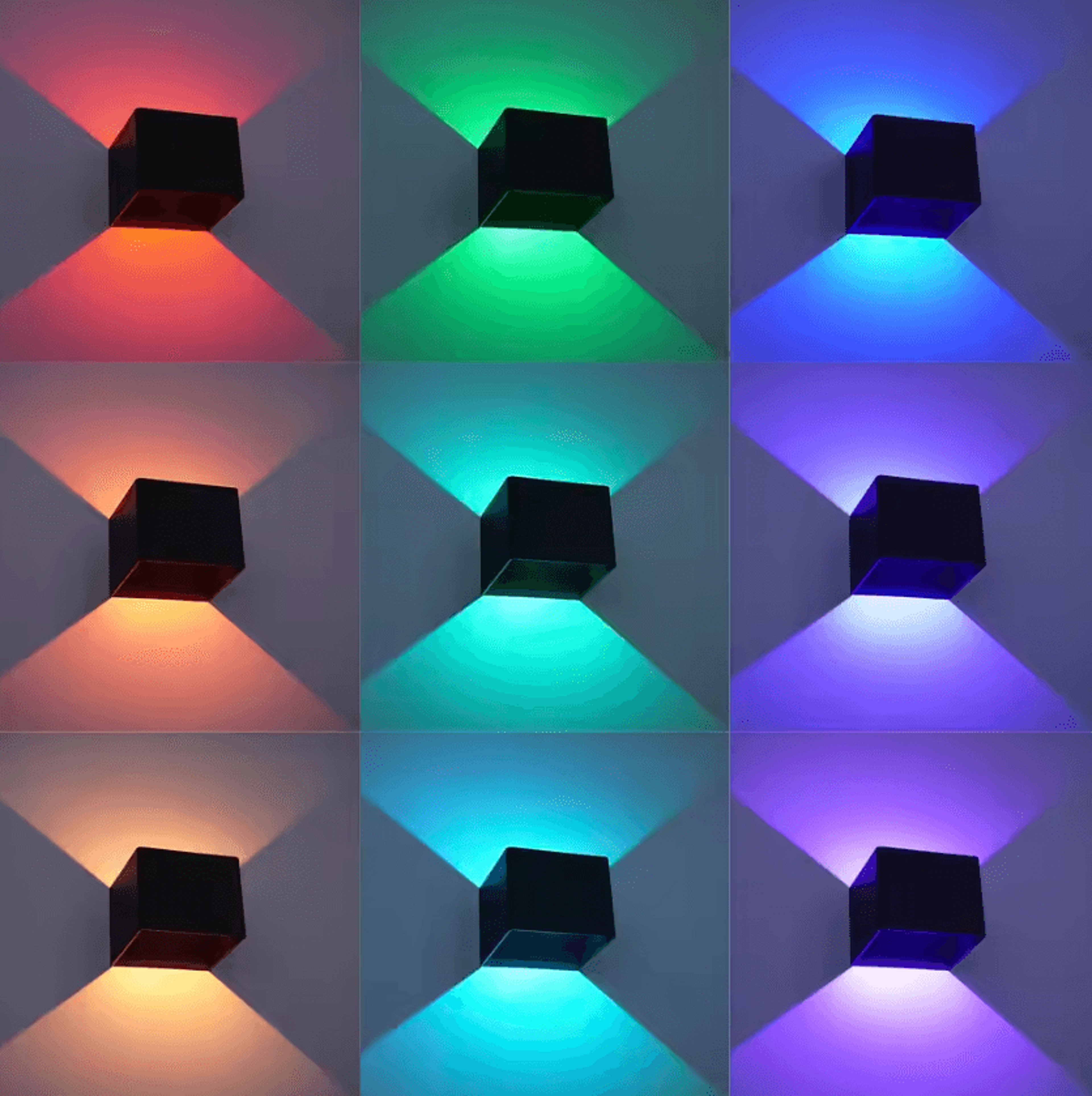 3W RGB Remote Control LED Wall Sconce 3