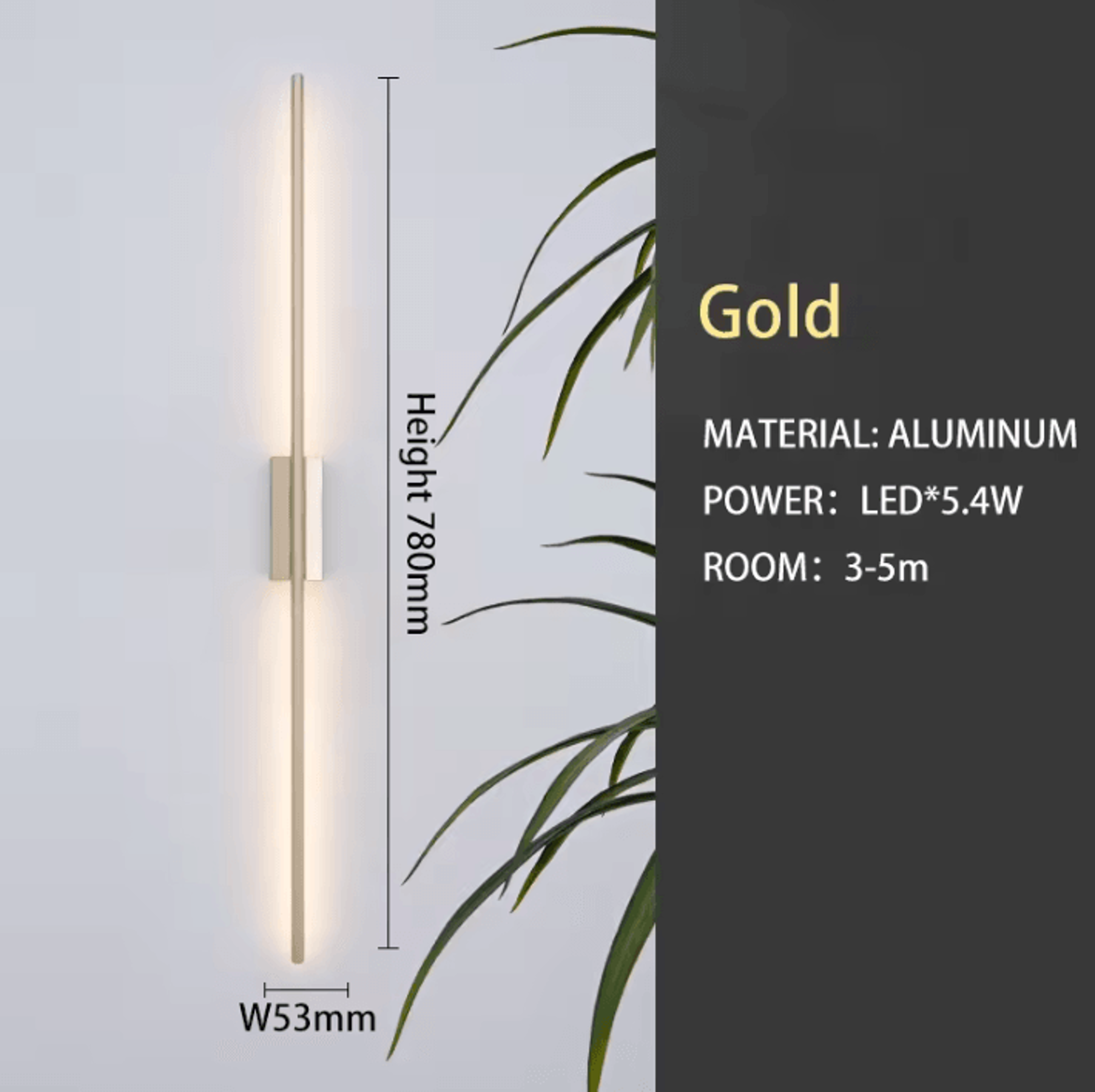 Vintage Minimalist Wall Sconce 3000K Warm Light 5