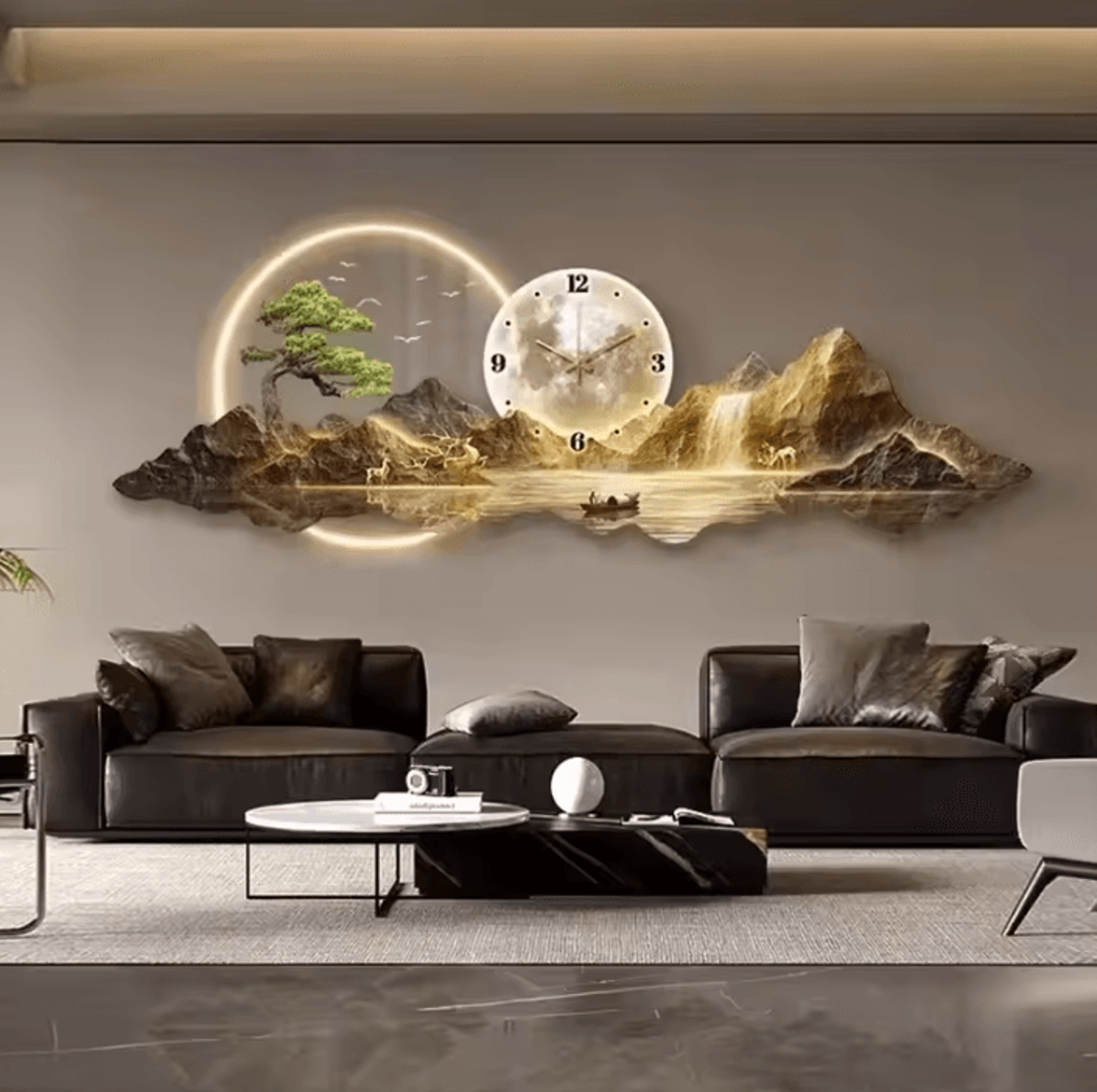 Nordic LED Wall Clock Silent Minimalist Decor 3