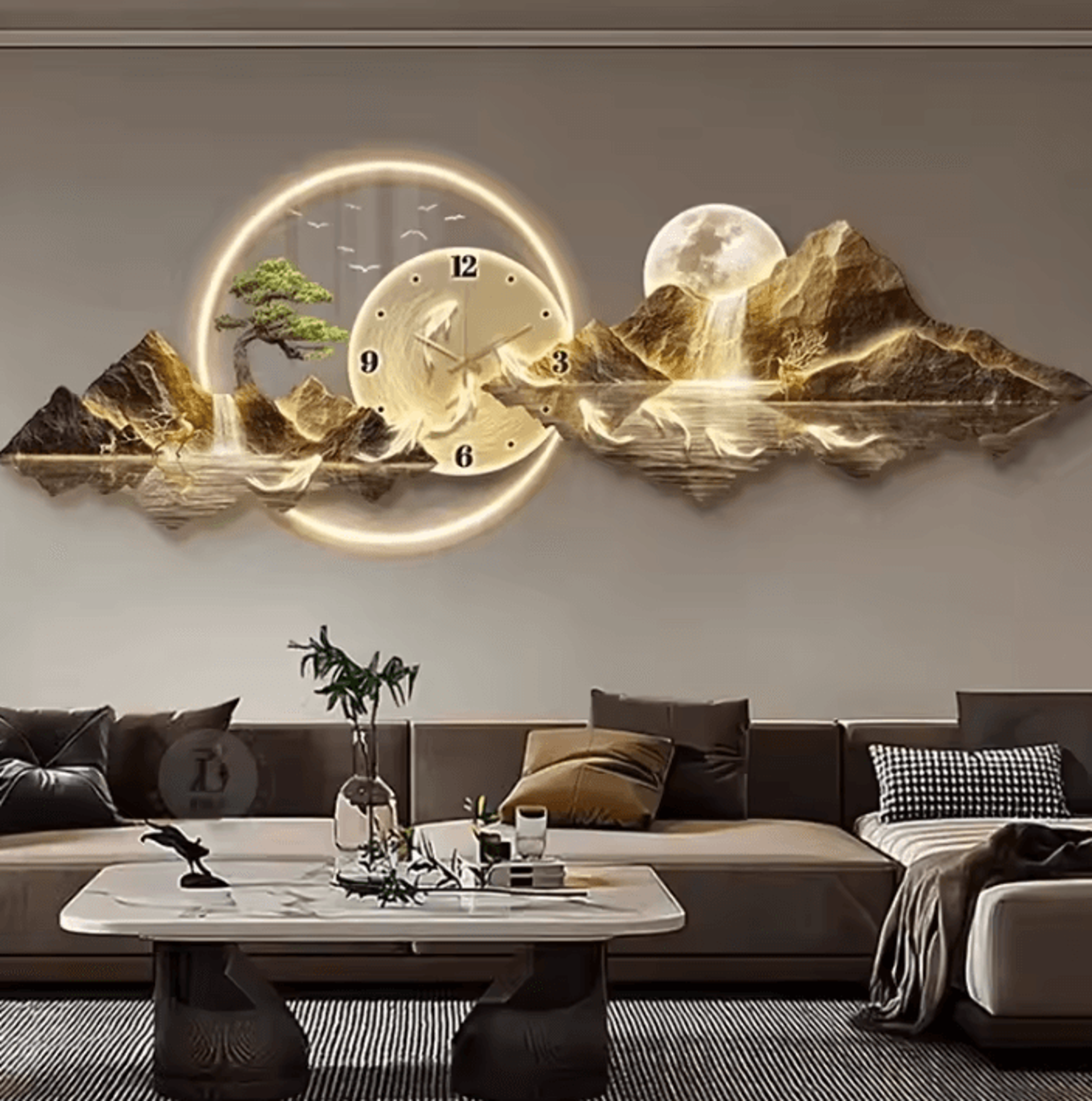 Nordic LED Wall Clock Silent Minimalist Decor 2