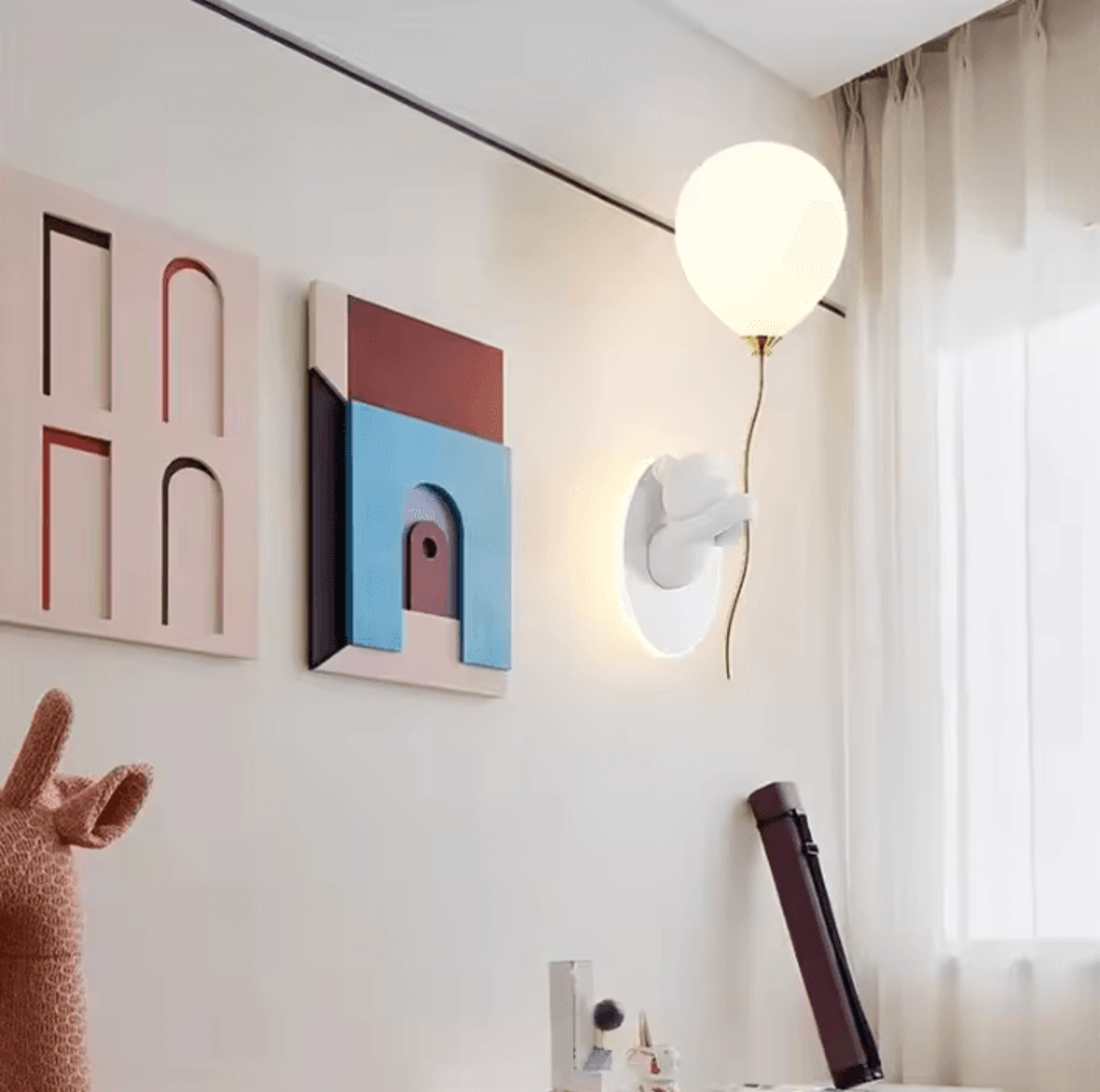 Cute Bear Balloon Wall Lamp For Kids Room 2
