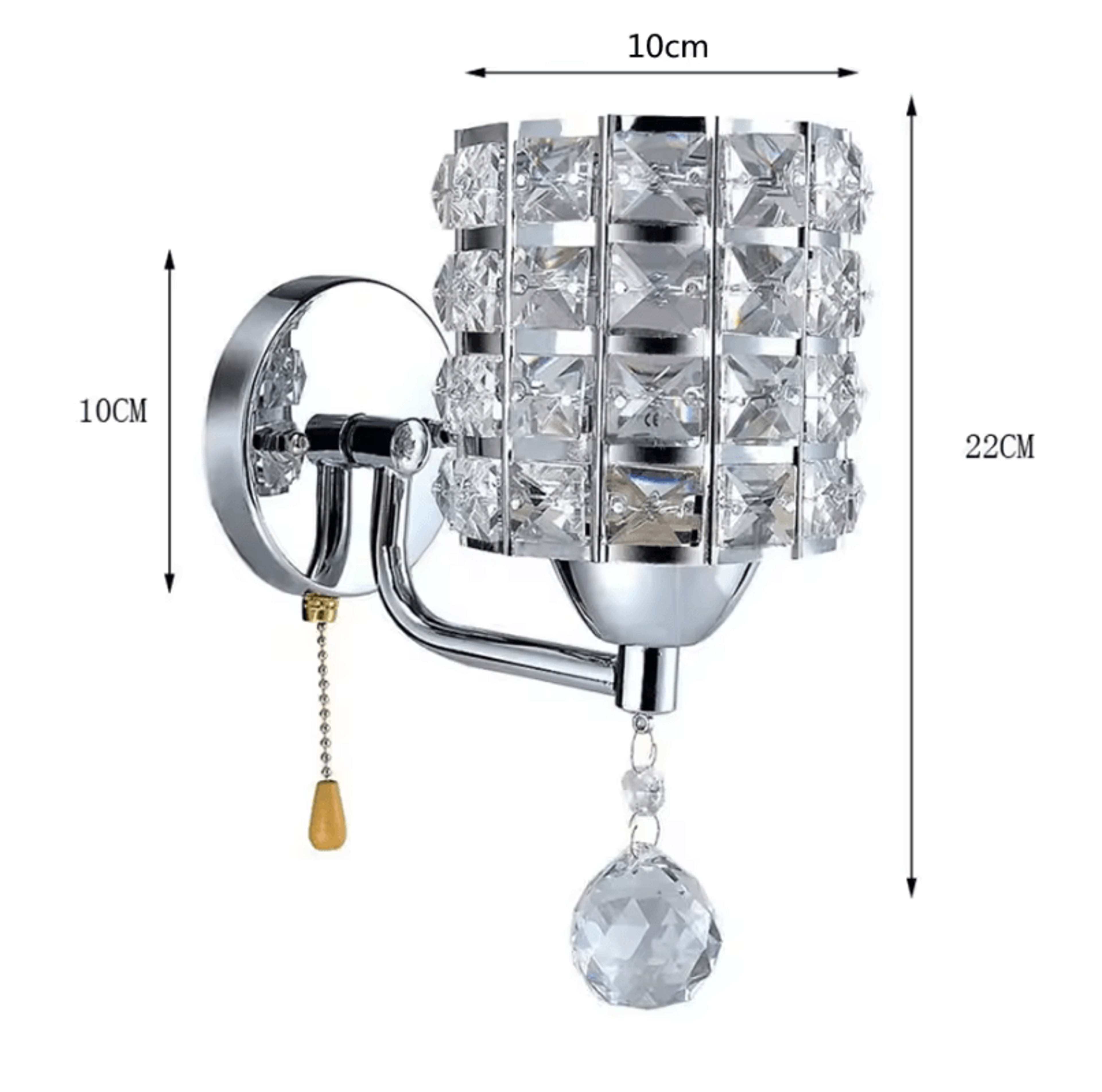 Nordic K9 Crystal Wall Lamp With Switch 8