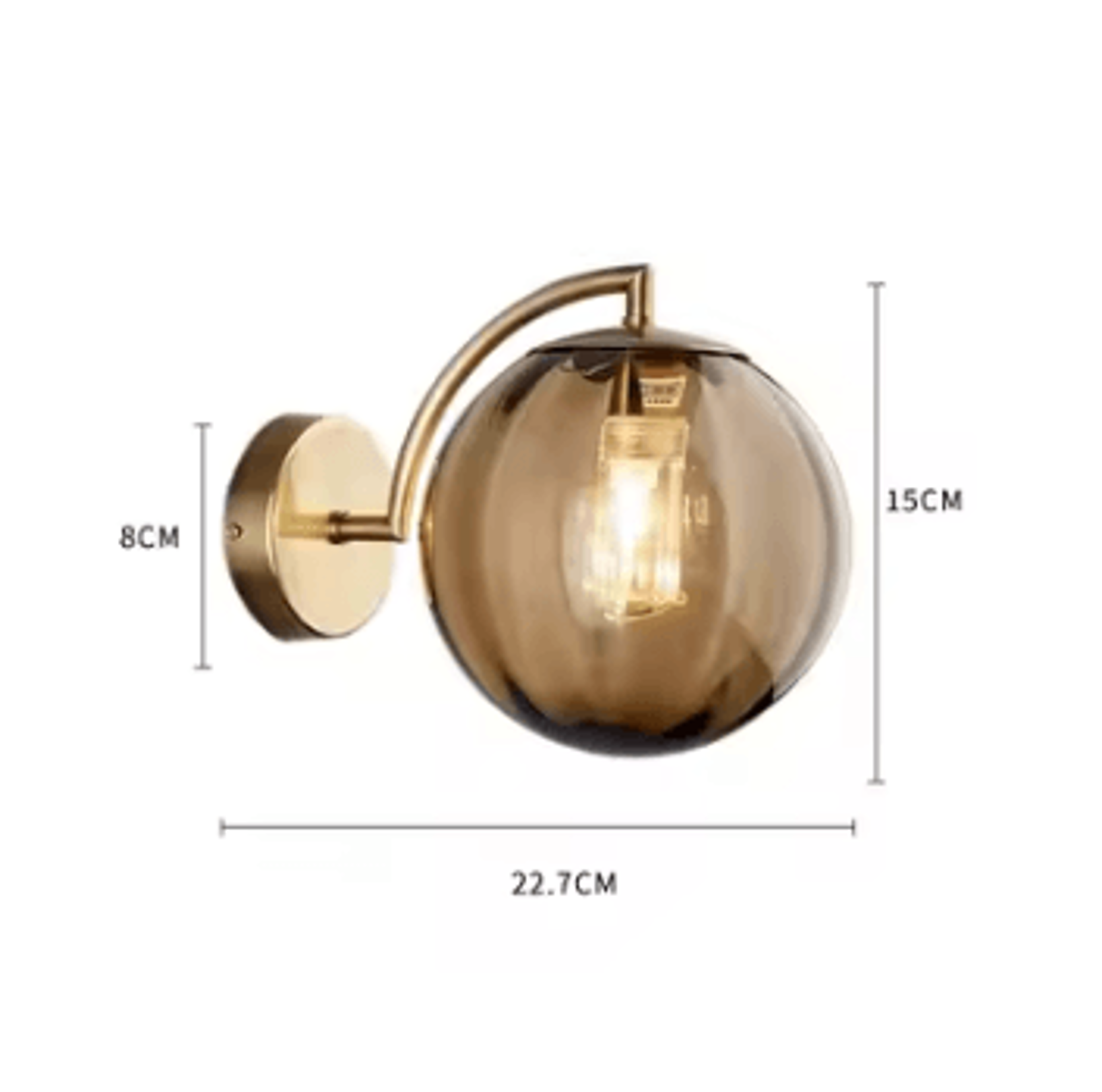 Nordic Glass Ball E14 Wall Sconce 6
