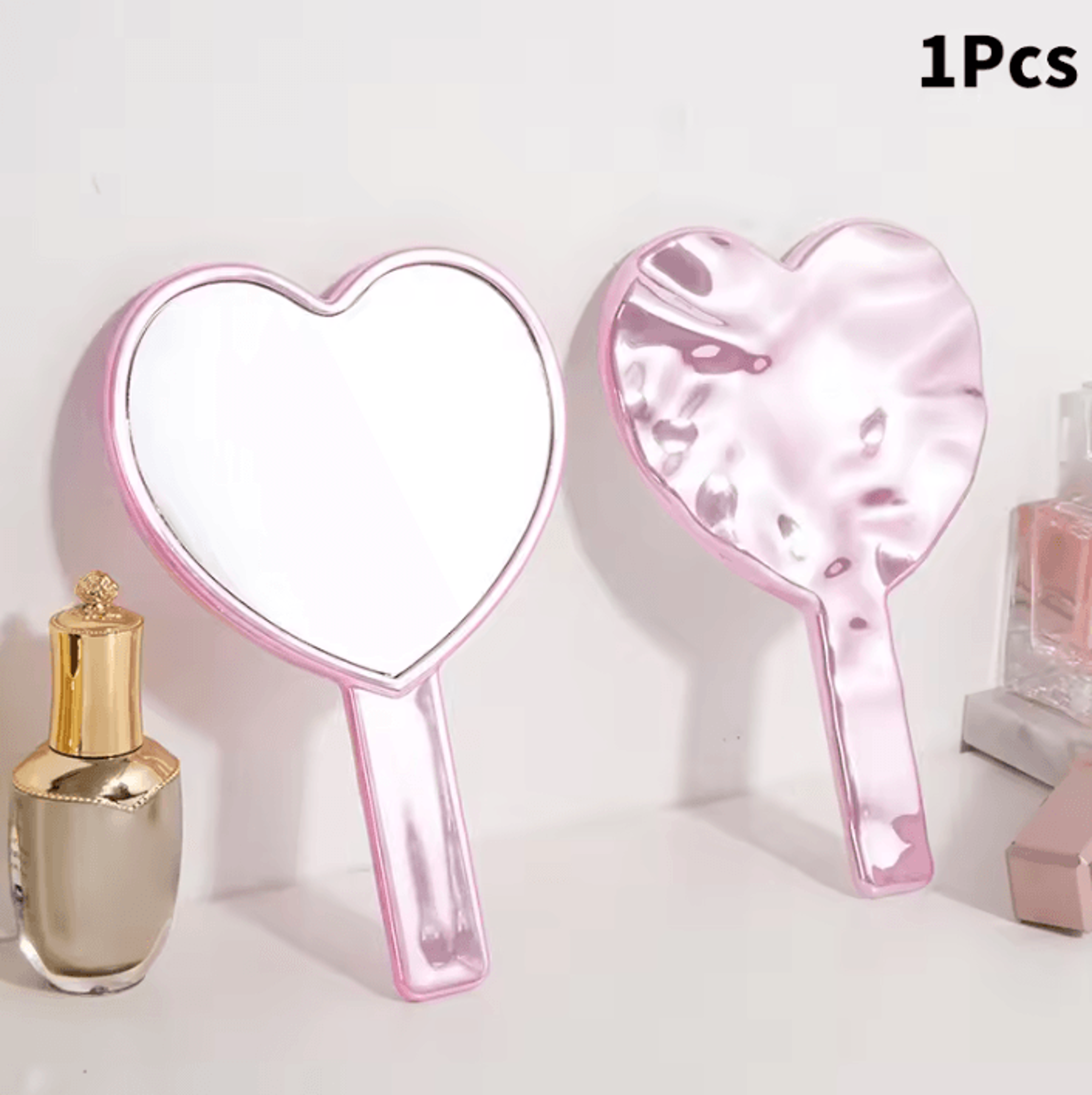 Love Heart Handheld Makeup Mirror 5