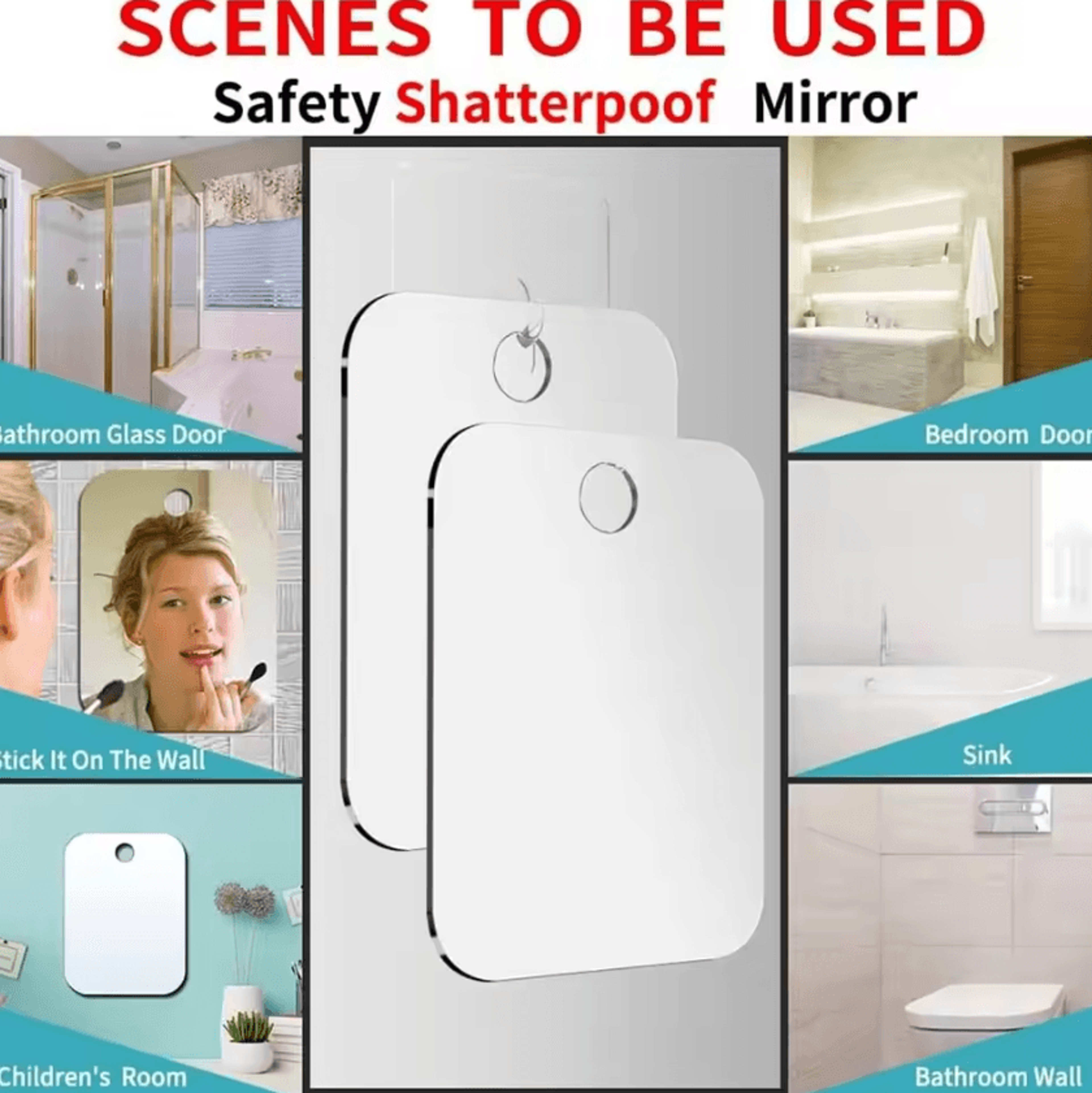 Fogless Shatterproof Shower Mirror For Shaving And Travel 1
