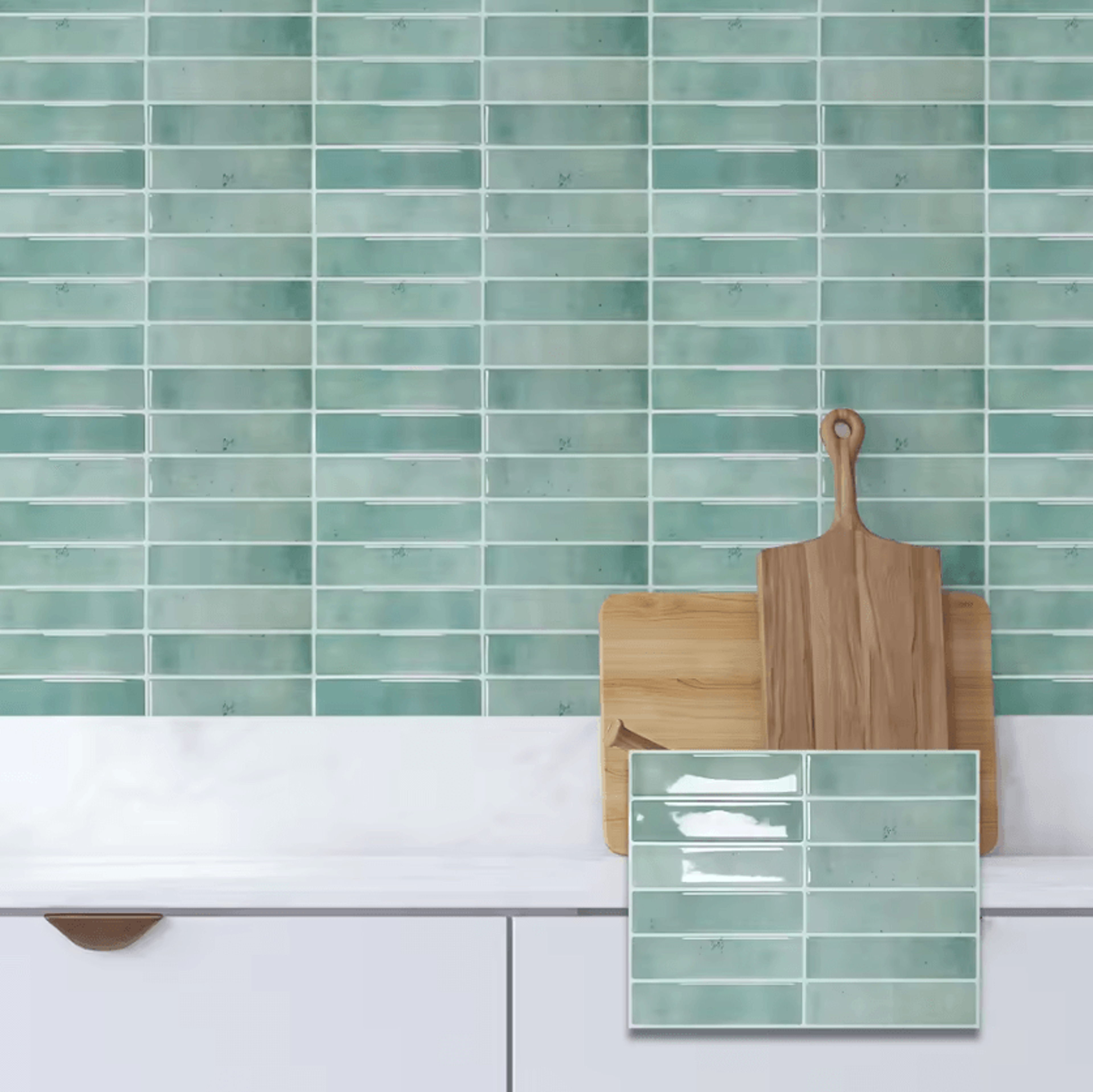 Heat Resistant Peel And Stick Backsplash Wall Tiles 4
