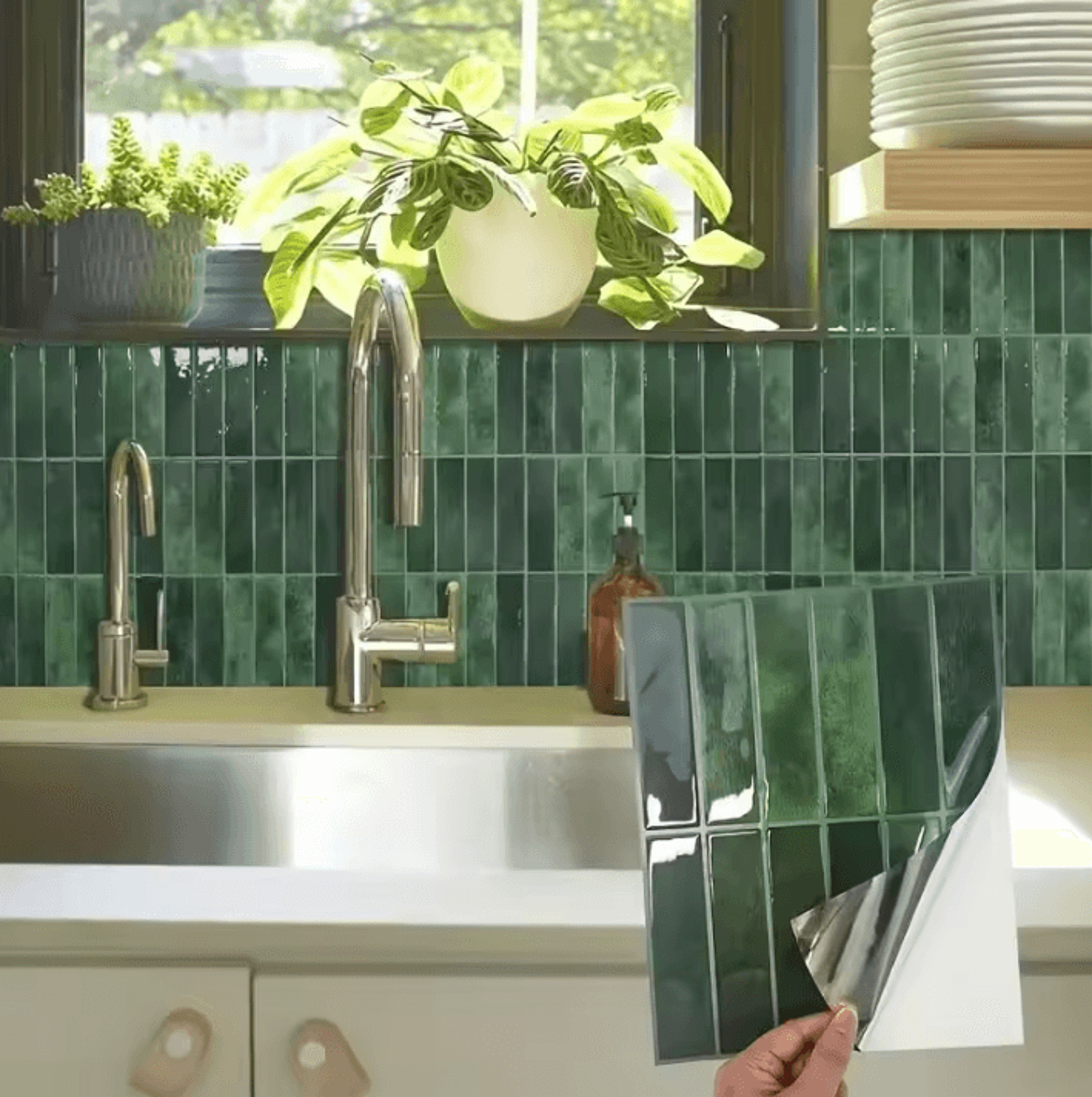 Heat Resistant Peel And Stick Backsplash Wall Tiles 1
