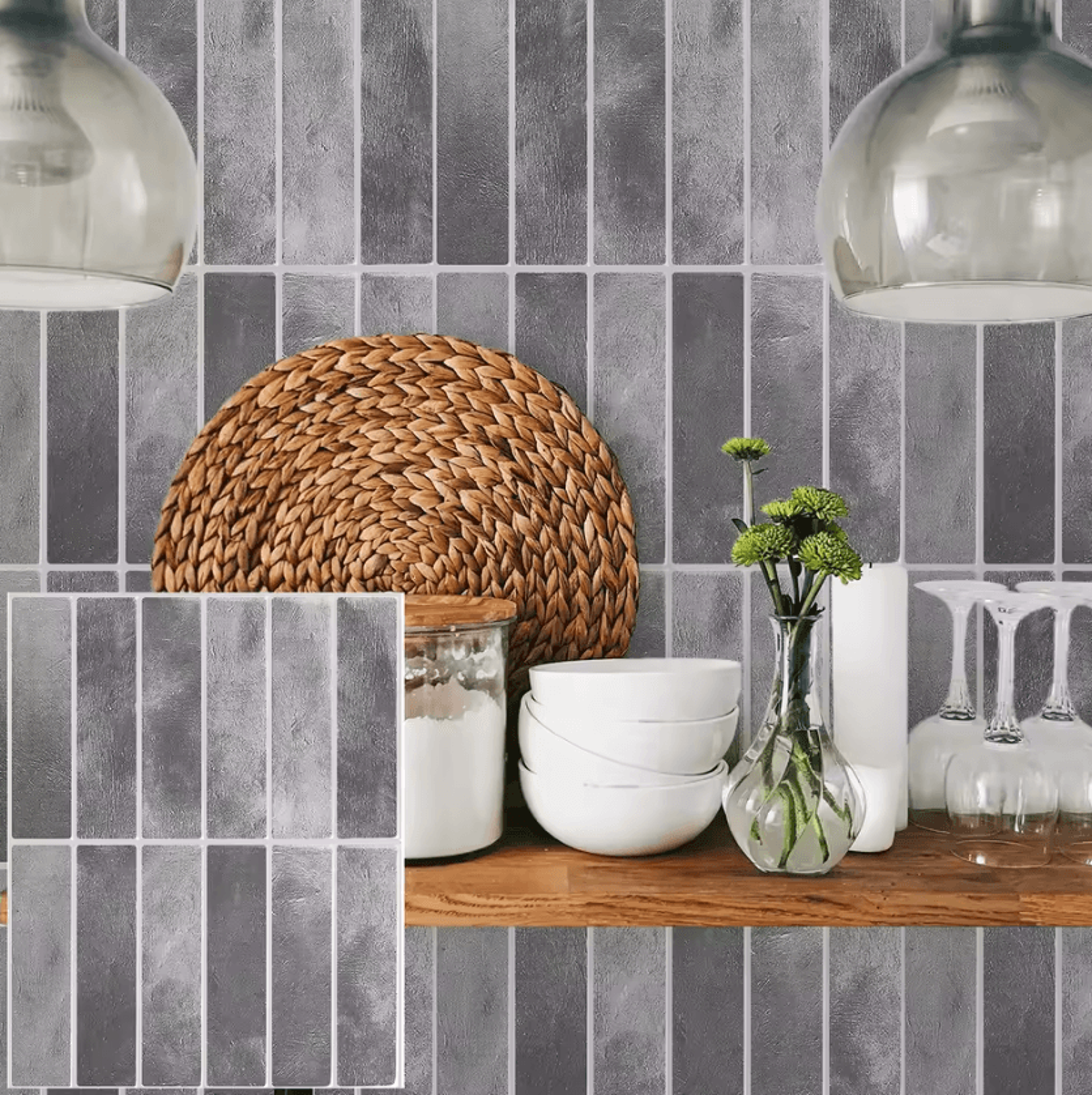 Heat Resistant Peel And Stick Backsplash Wall Tiles 7