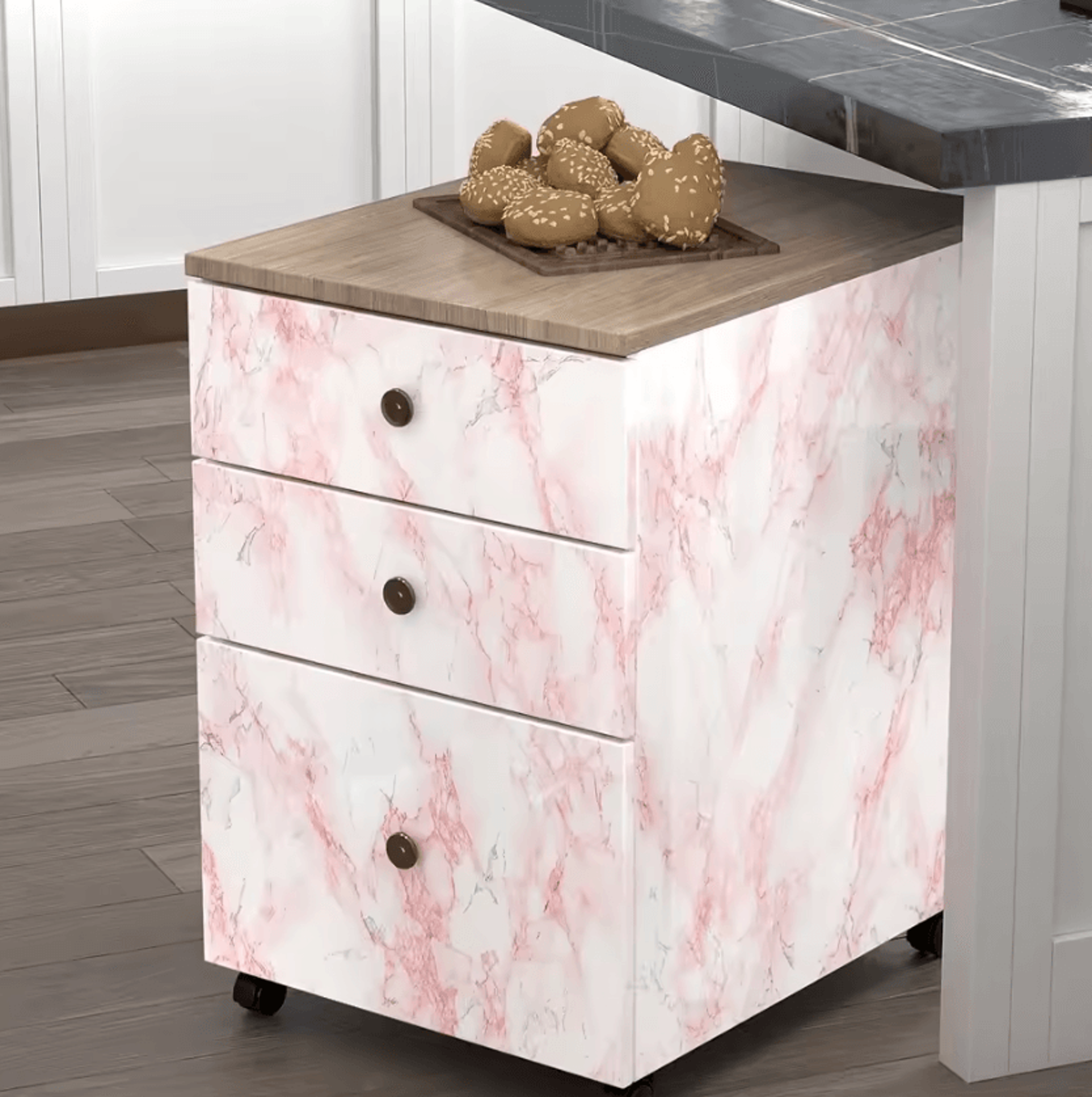 Pink Marble Peel And Stick Waterproof Wallpaper 3