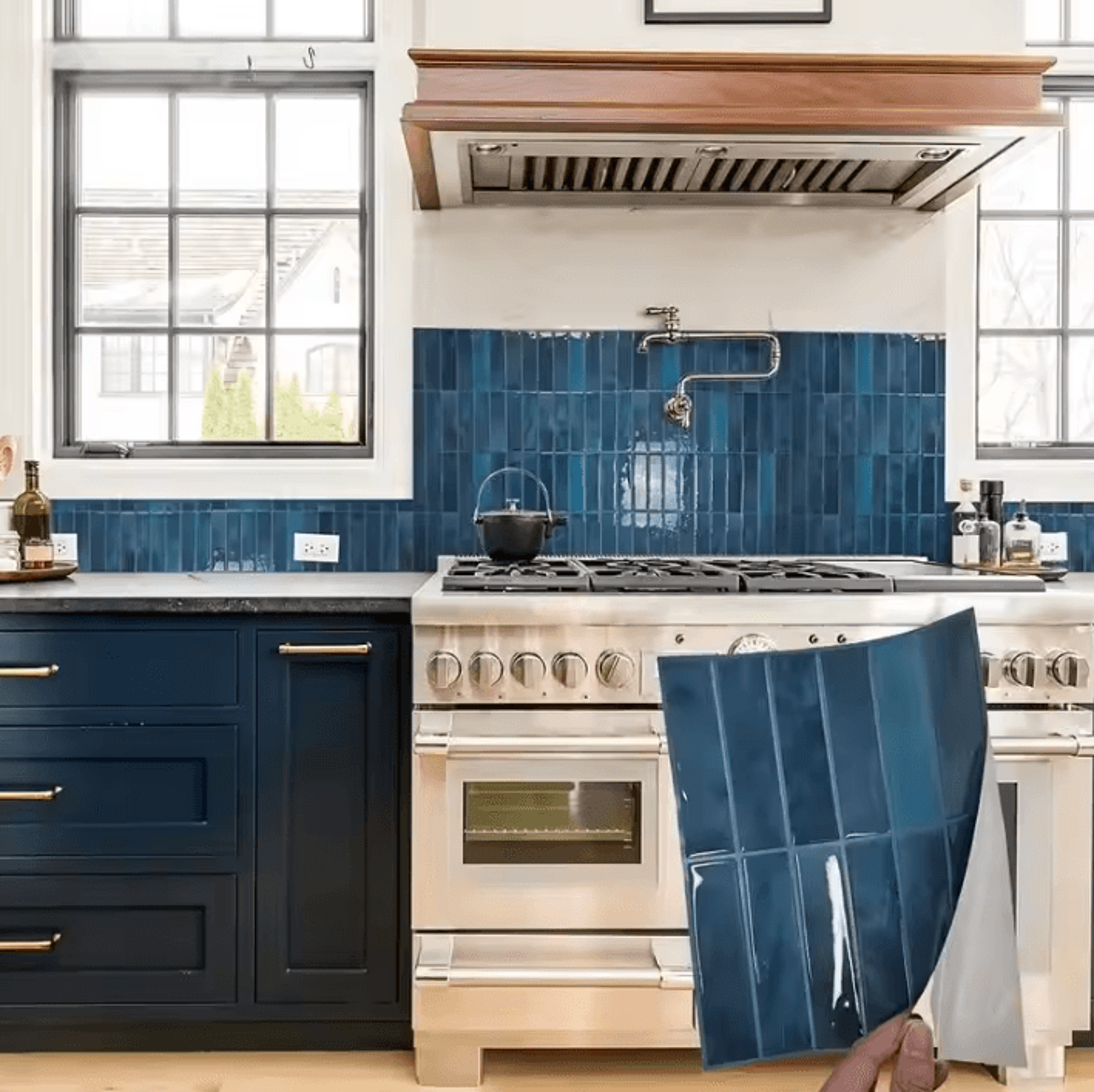 Heat Resistant Peel And Stick Waterproof Backsplash Tiles 7