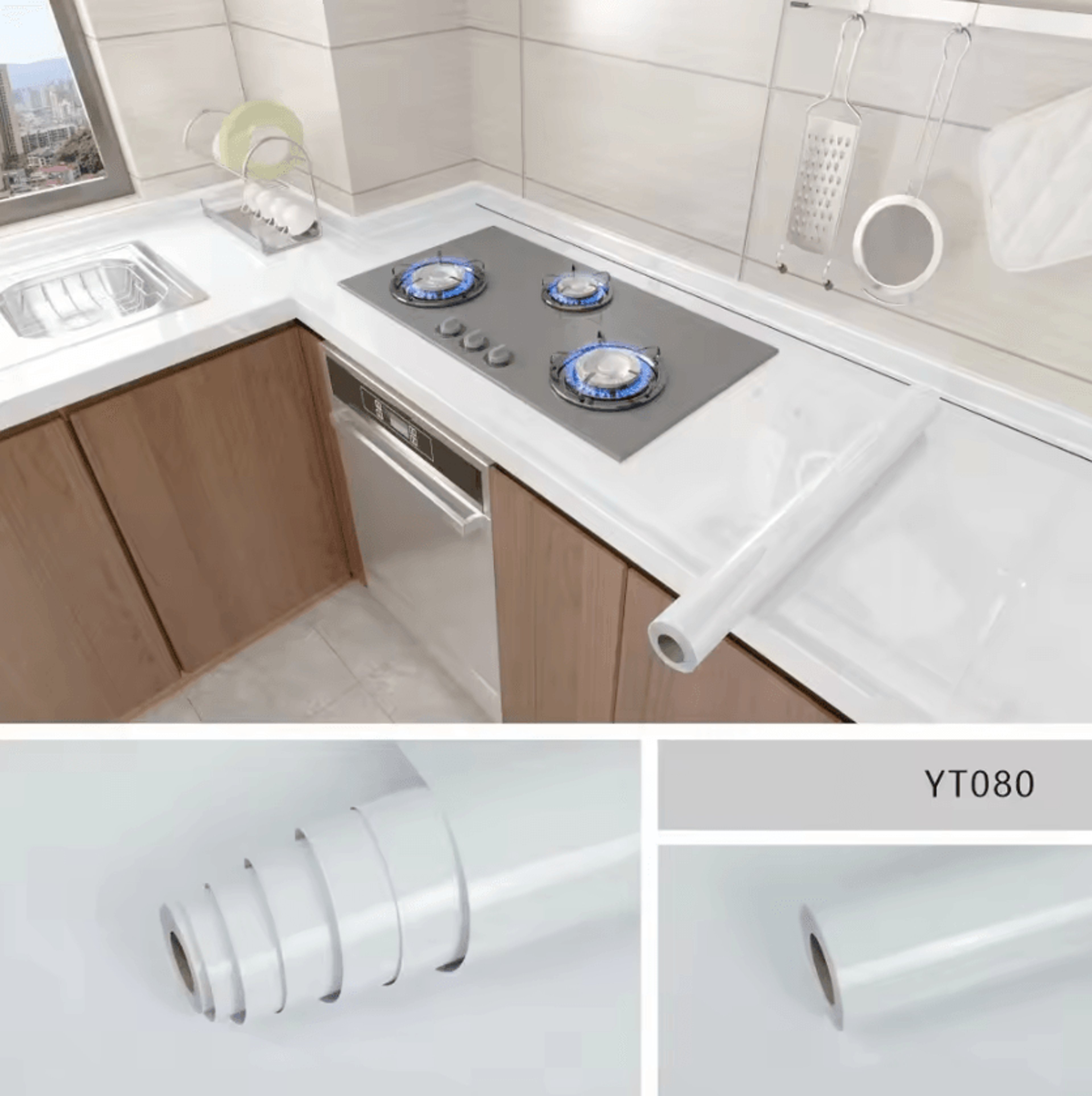 Marble Peel And Stick Waterproof Kitchen Wallpaper 4