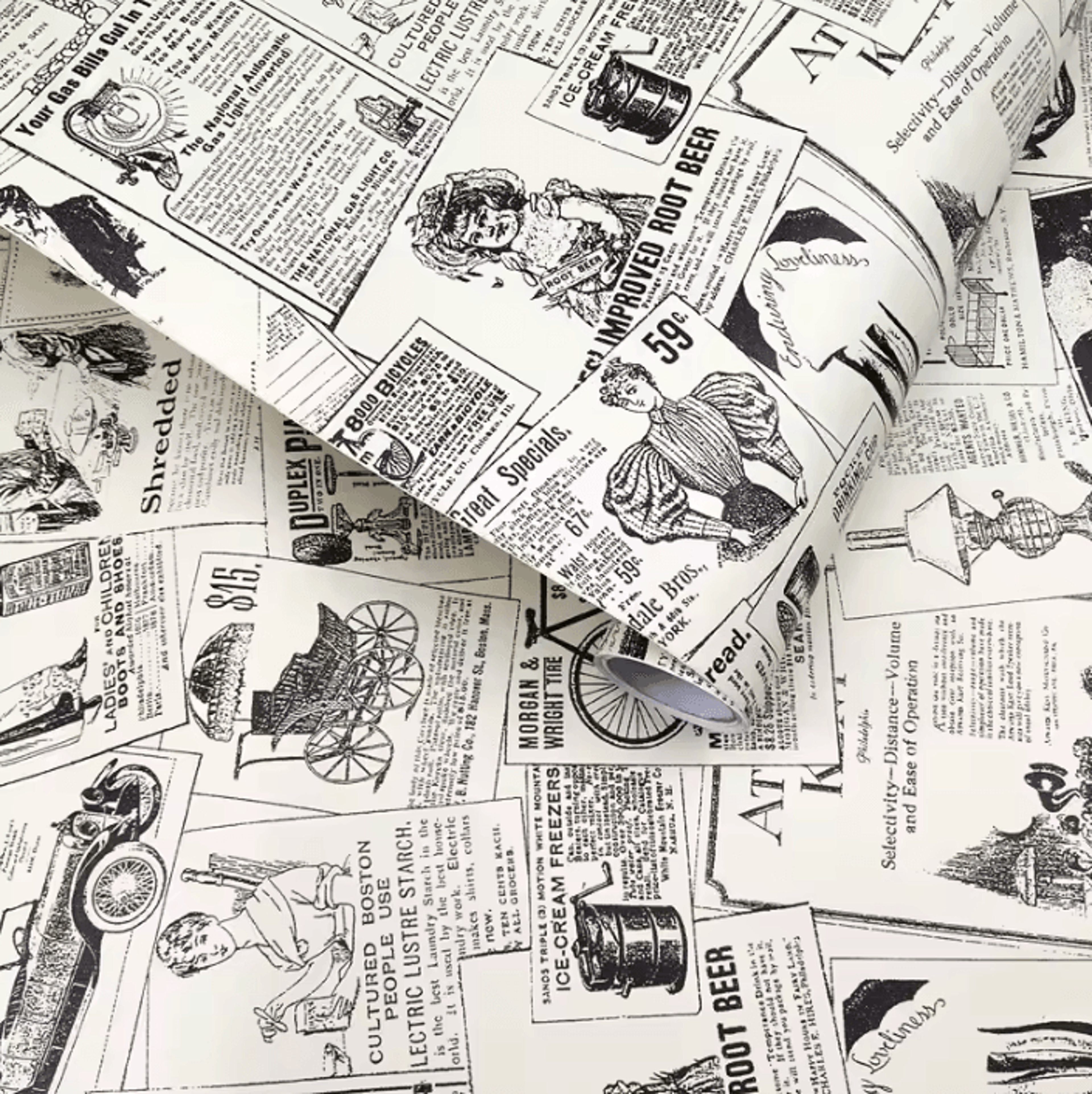 British Vintage Newspaper Peel And Stick Wallpaper Retro Wall Decor 5
