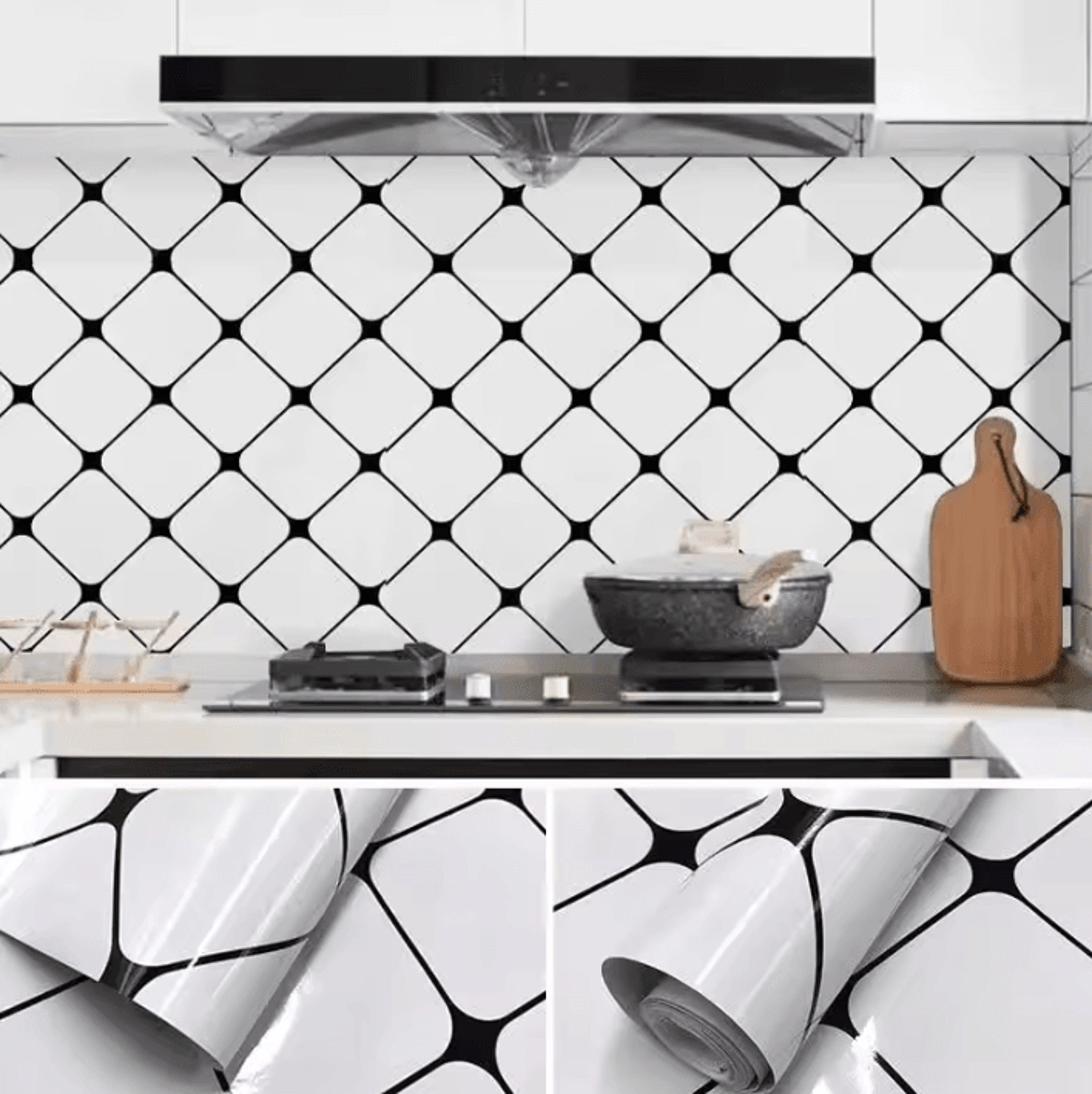 40cm Heat Resistant Kitchen Peel And Stick Wallpaper Waterproof Oil Proof Wall Sticker 5