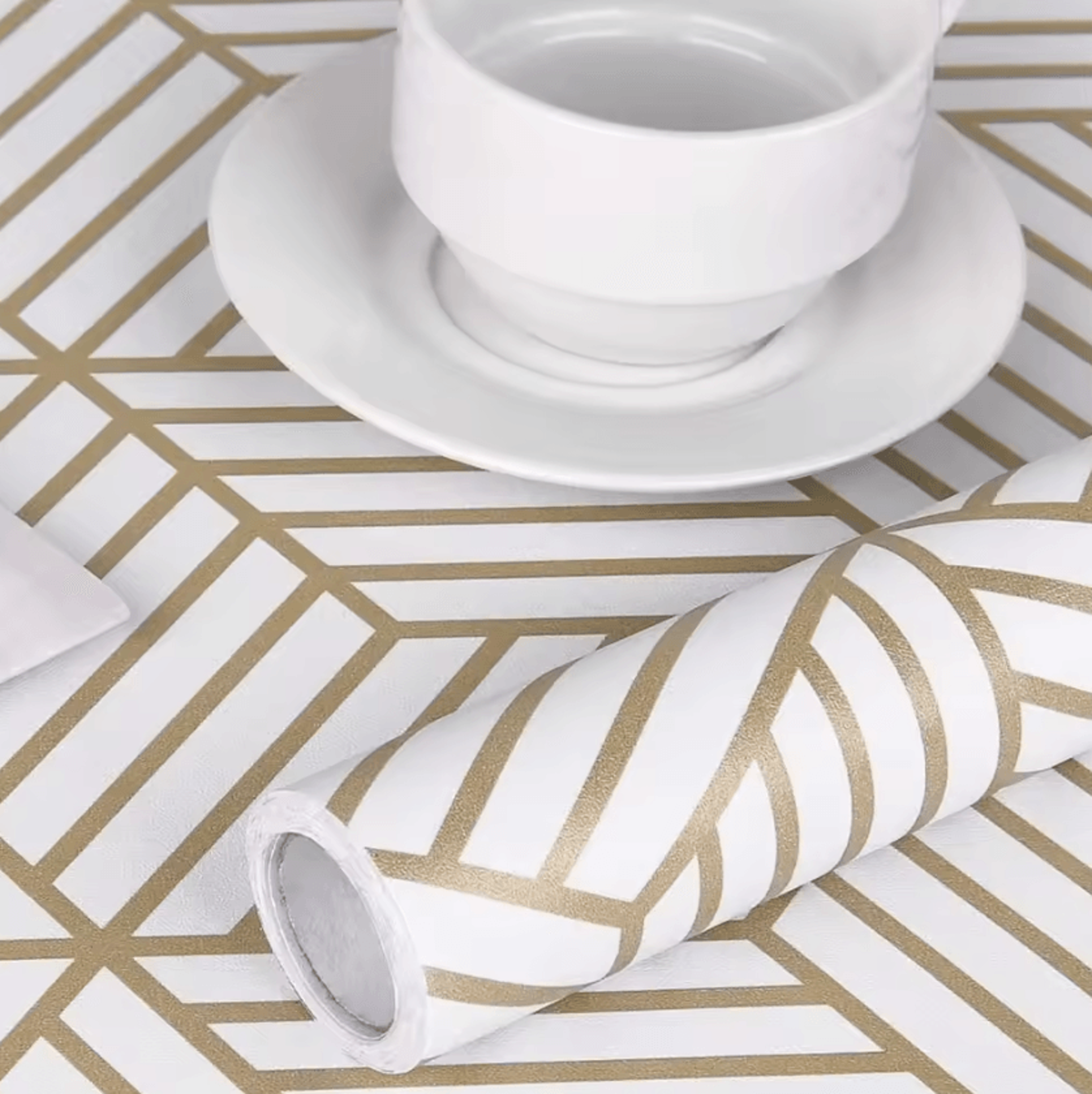 Geometric Hexagon Peel And Stick Wallpaper Removable Vinyl Wall Decor 1