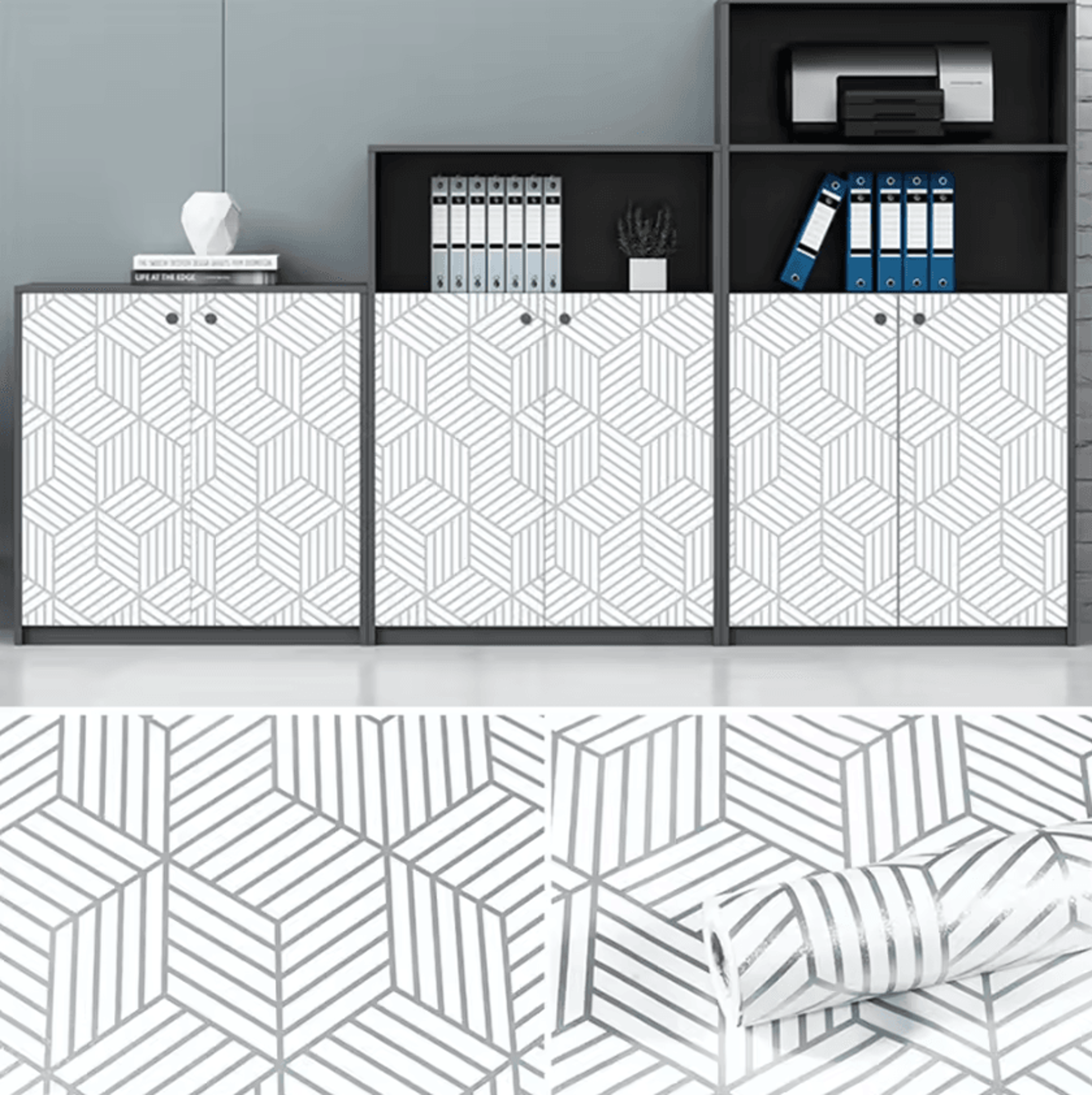 Geometric Hexagon Peel And Stick Wallpaper Removable Vinyl Wall Decor 4